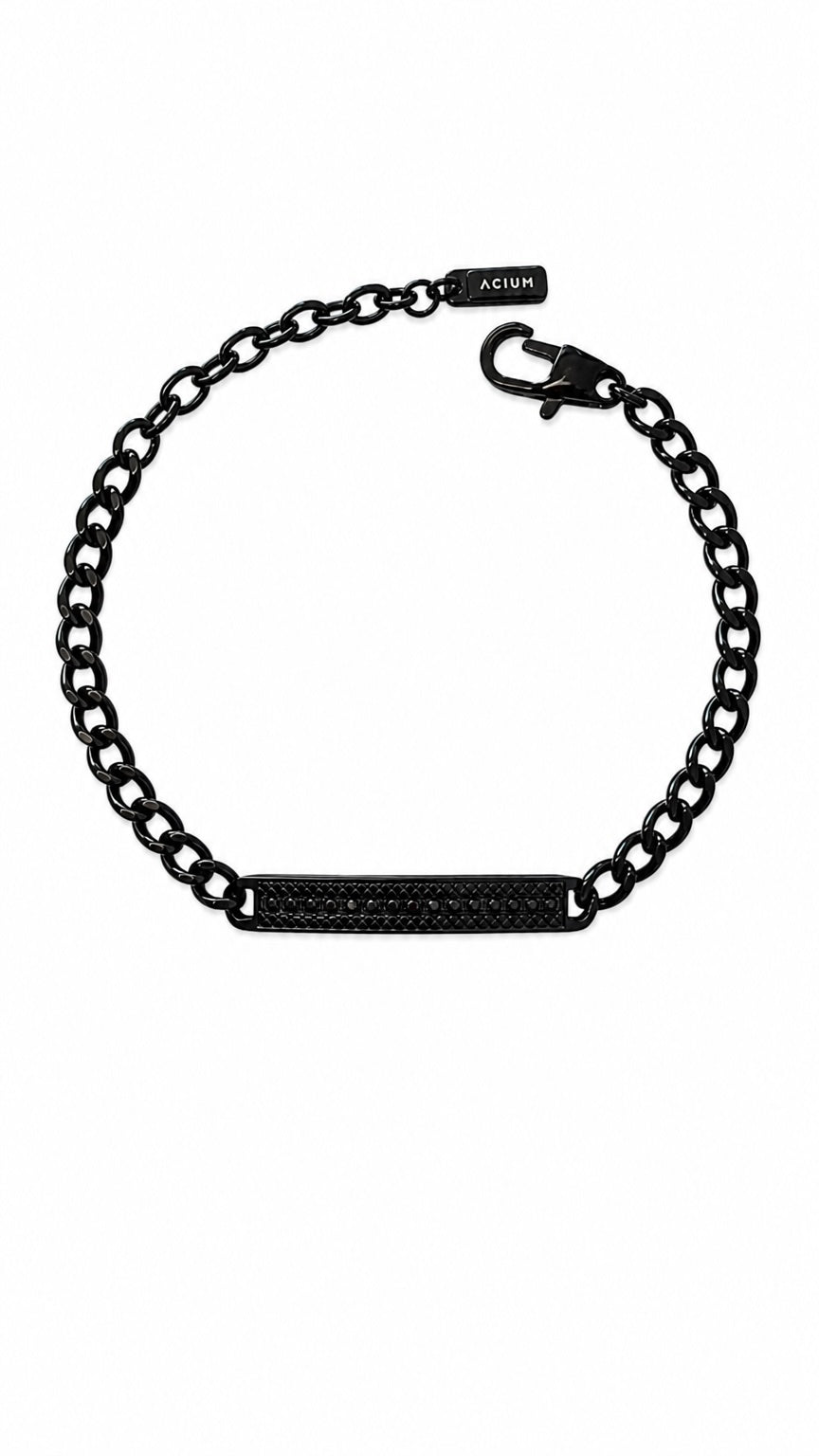 PULSEIRA PRIME GRUMET 4MM COM PLACA 6MM CENTRAL 15 ZIRCÔNIAS