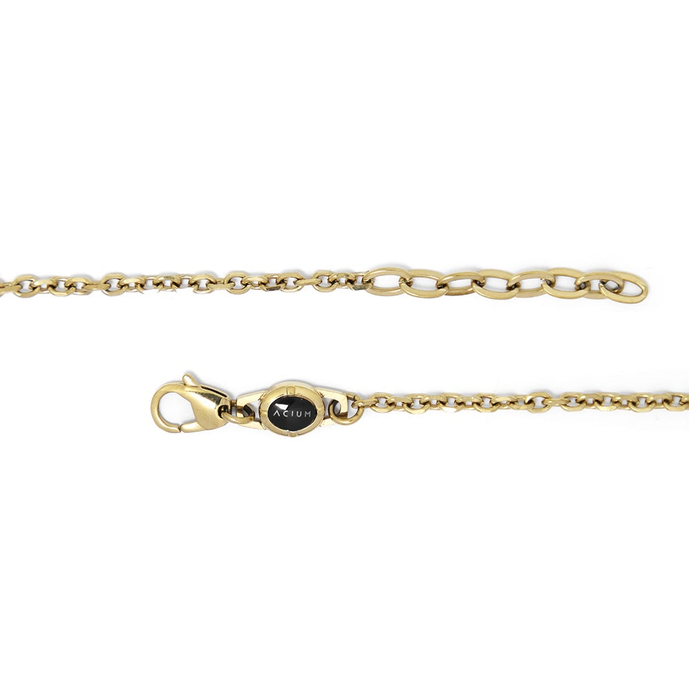 CORRENTE POP PREMIUM ELO PORTUGUÊS 3MM OLD BLACK FECHO COM LOGO ACIUM