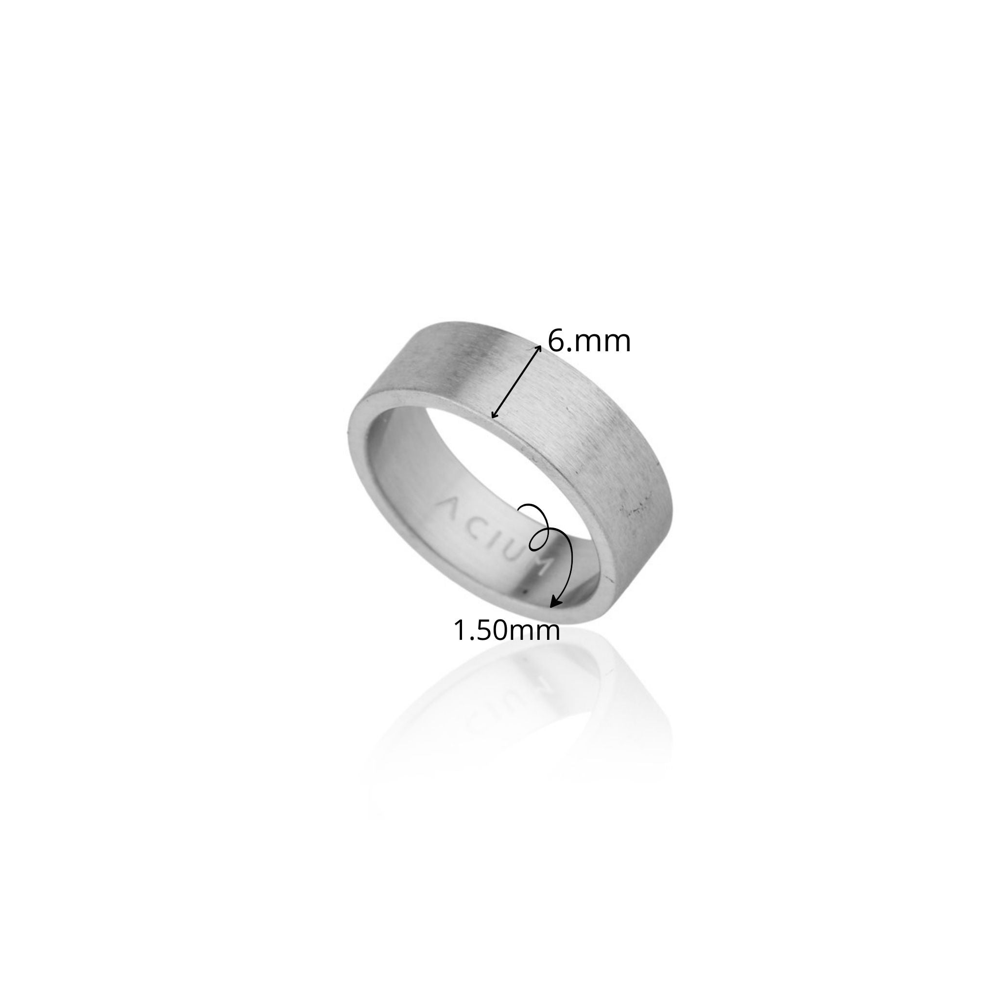 ALIANÇA BASIC OUI AÇO ESCOVADO 6MM