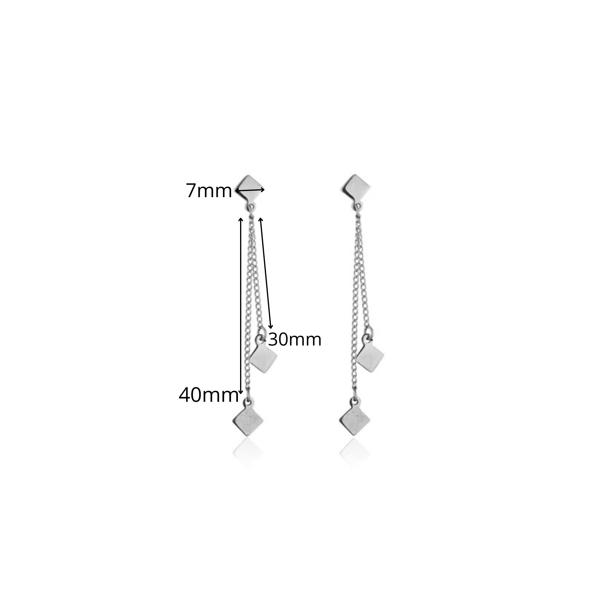 BRINCO POP CADEADA DUPLA COM PENDENTES LOSANGOS AÇO