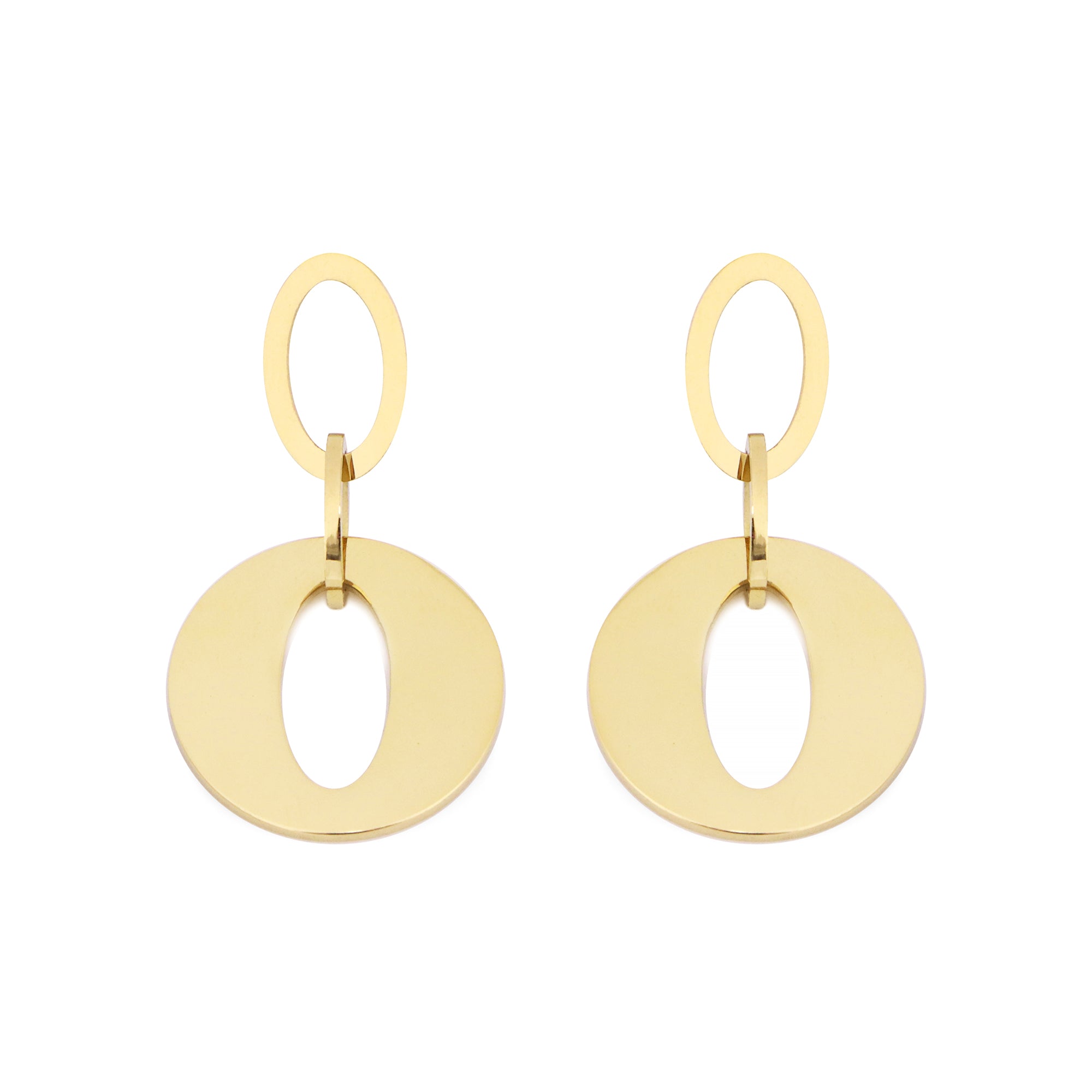 BRINCO GEOMETRIC OVAL PENDENTE REDONDO