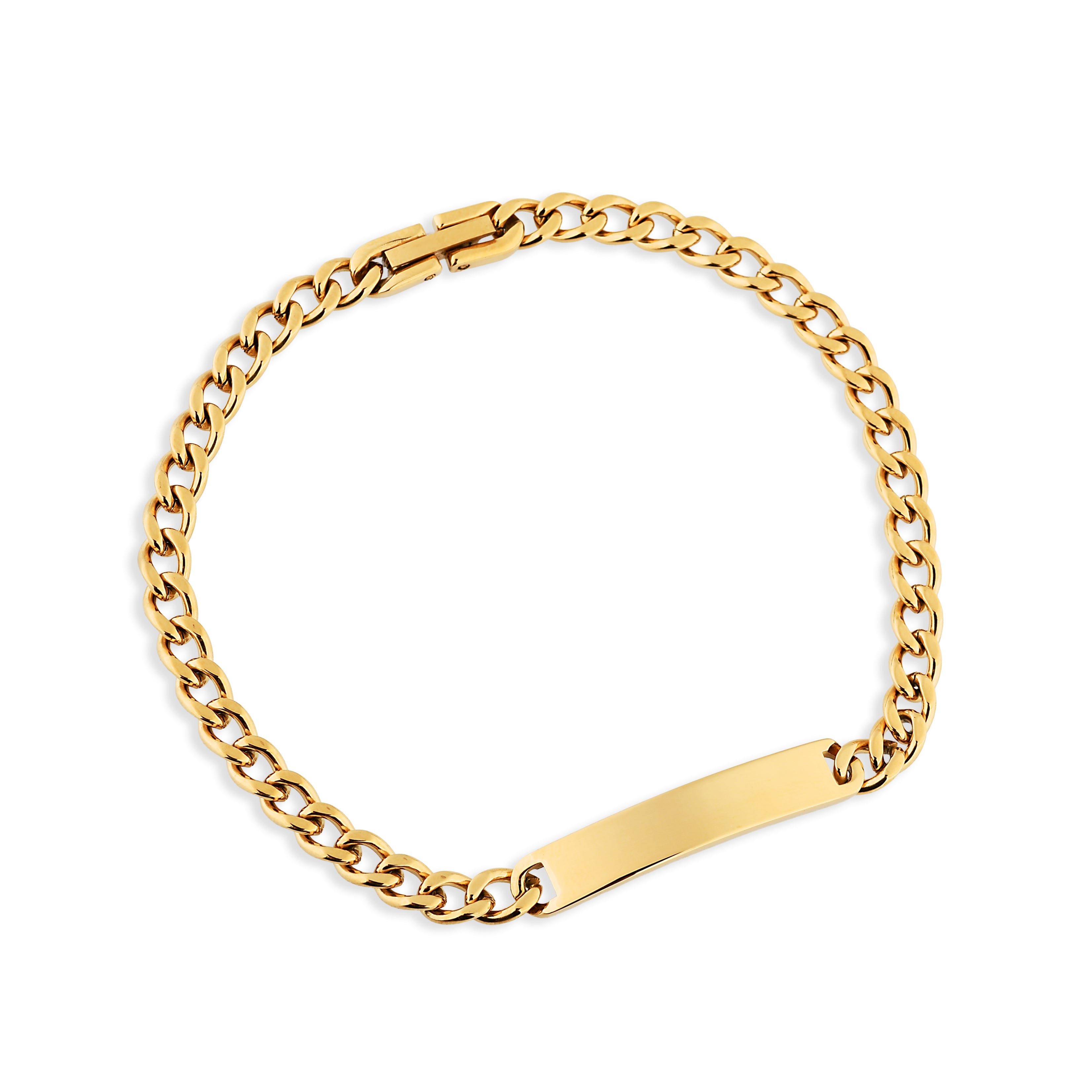 PULSEIRA BASIC GRUMET COM PLACA PERSONALIZÁVEL 4MM