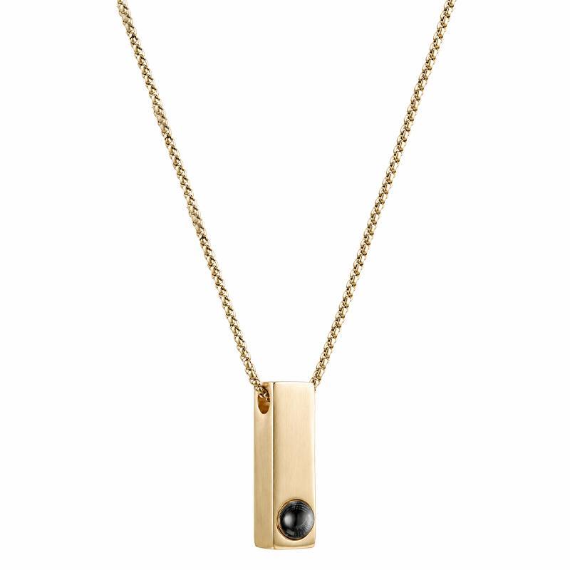 COLAR YOU CORRENTE VENEZIANA MEIA CANA 3MM PINGENTE RETANGULAR COM CRISTAL LUPA