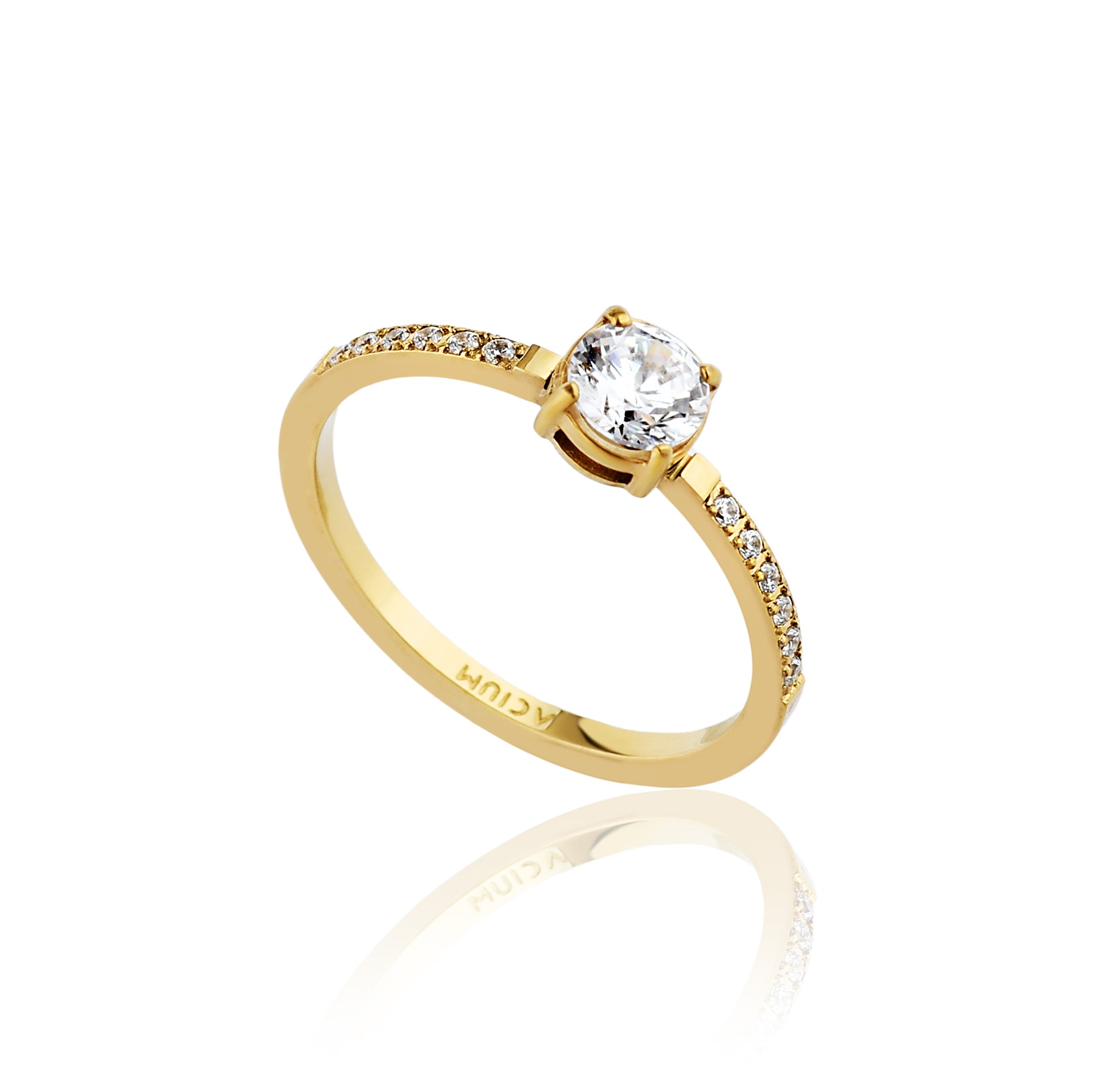 ANEL GLOW SOLITÁRIO COM MICROS ZIRCÔNIAS