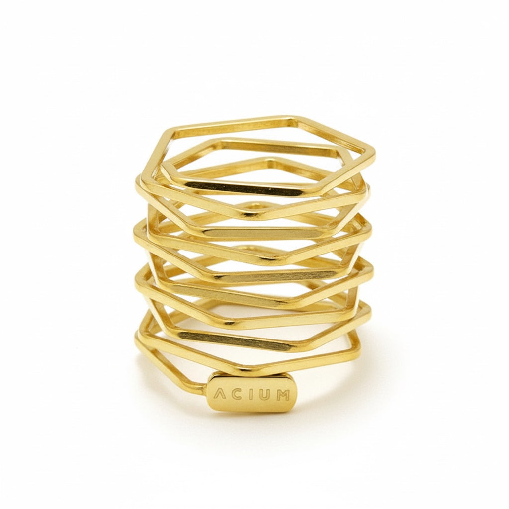 ANEL PRIME ESPIRAL BANHO DE OURO