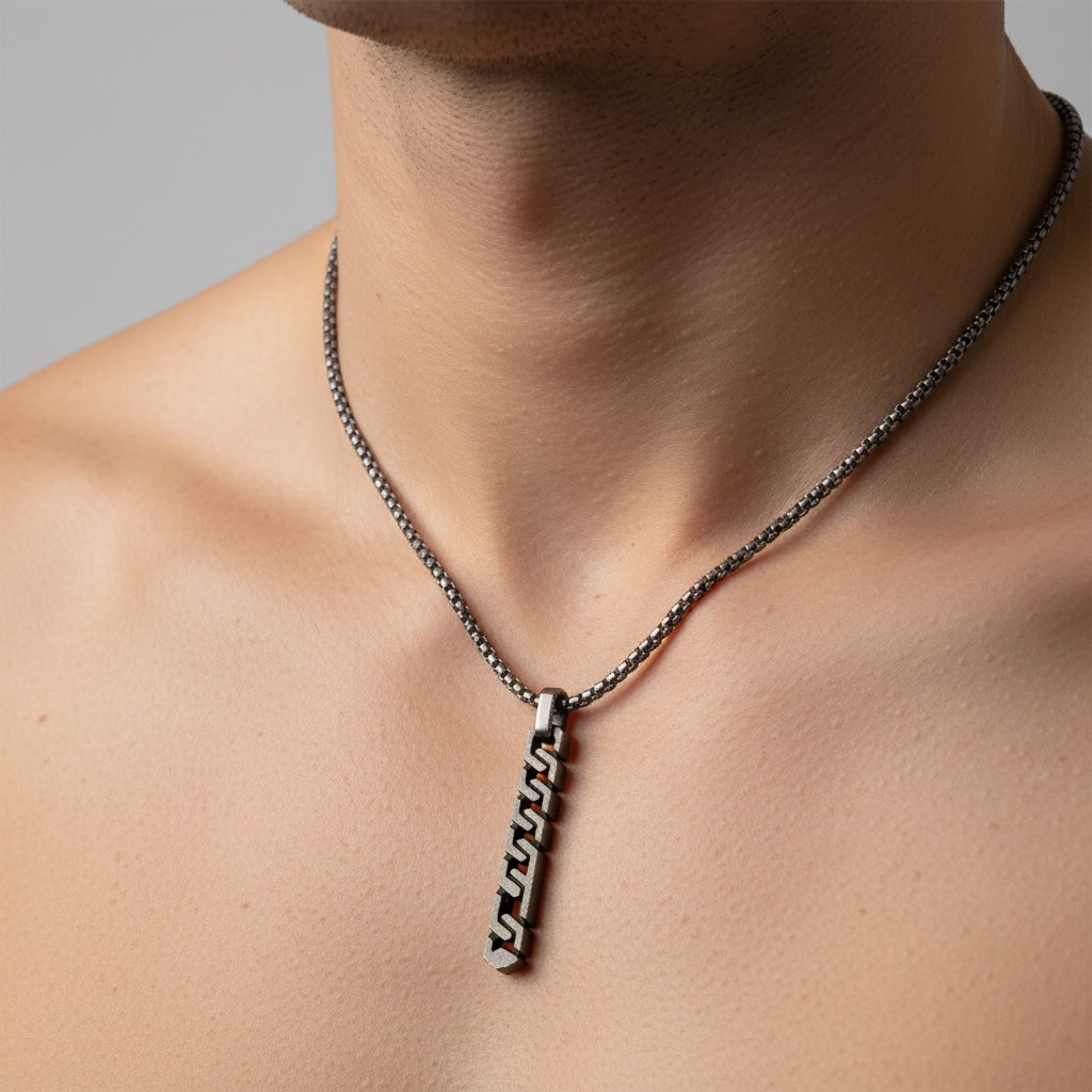 COLAR PRIME VENEZIANA MEIA CANA 2MM PENDENTE OCTOGONAL