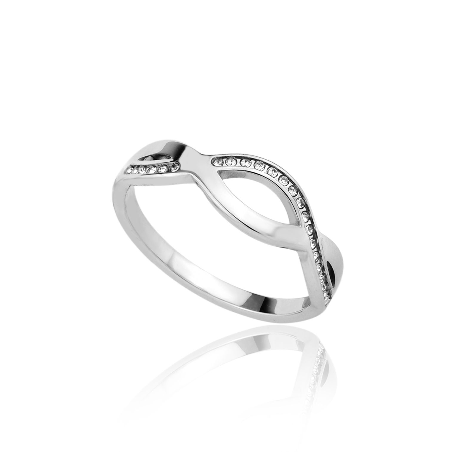 ANEL "EDIÇÃO LIMITADA" CURVA FRISO COM ZIRCÔNIAS