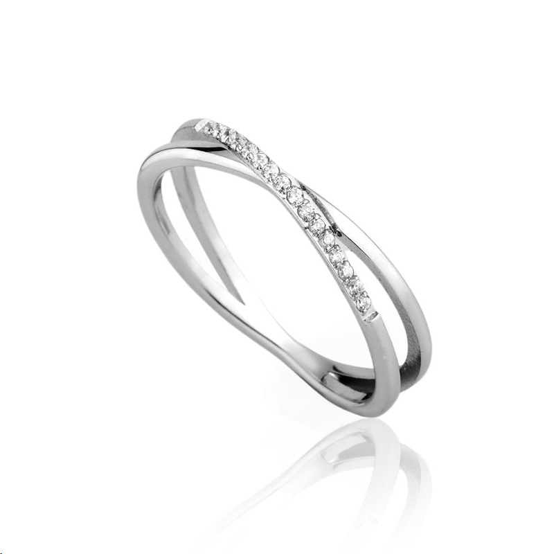 ANEL "EDIÇÃO LIMITADA" DUPLO CRUZADO COM ZIRCÔNIAS