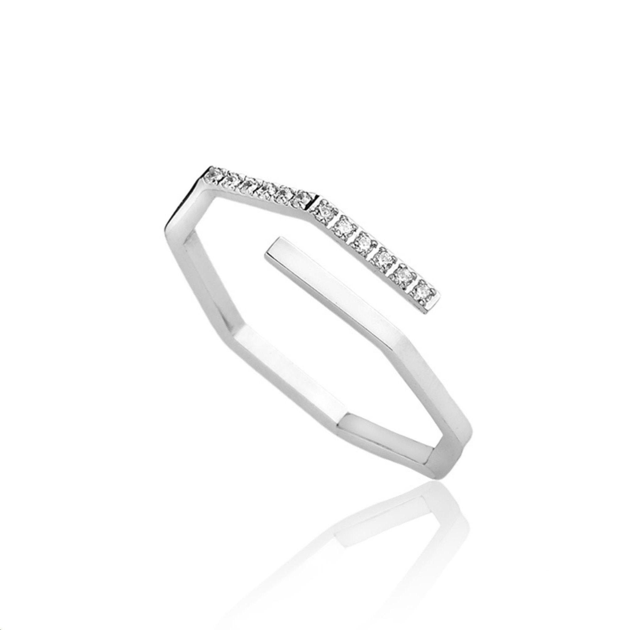 ANEL "EDIÇÃO LIMITADA" HASTE COM ZIRCÔNIAS