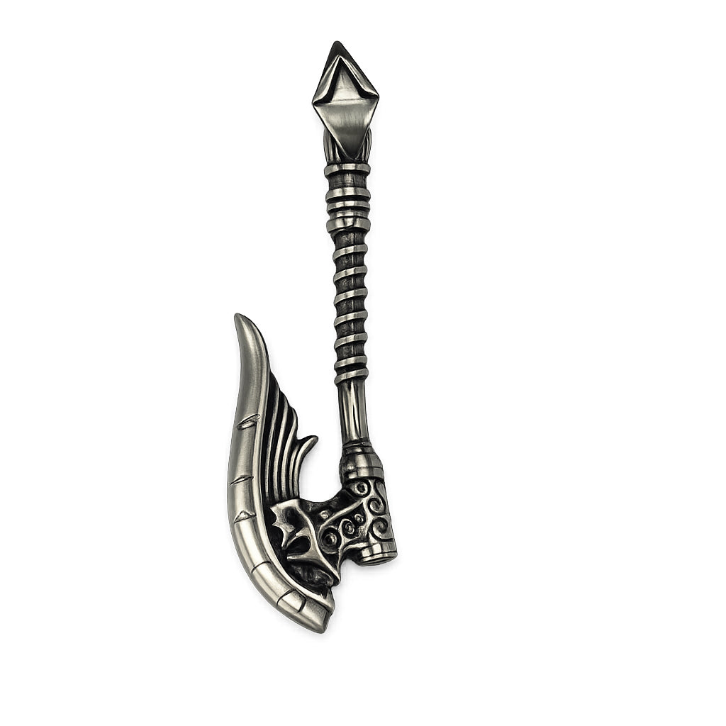PINGENTE DARK MACHADO WING SKULL LÂMINA FORMATO DE ASA