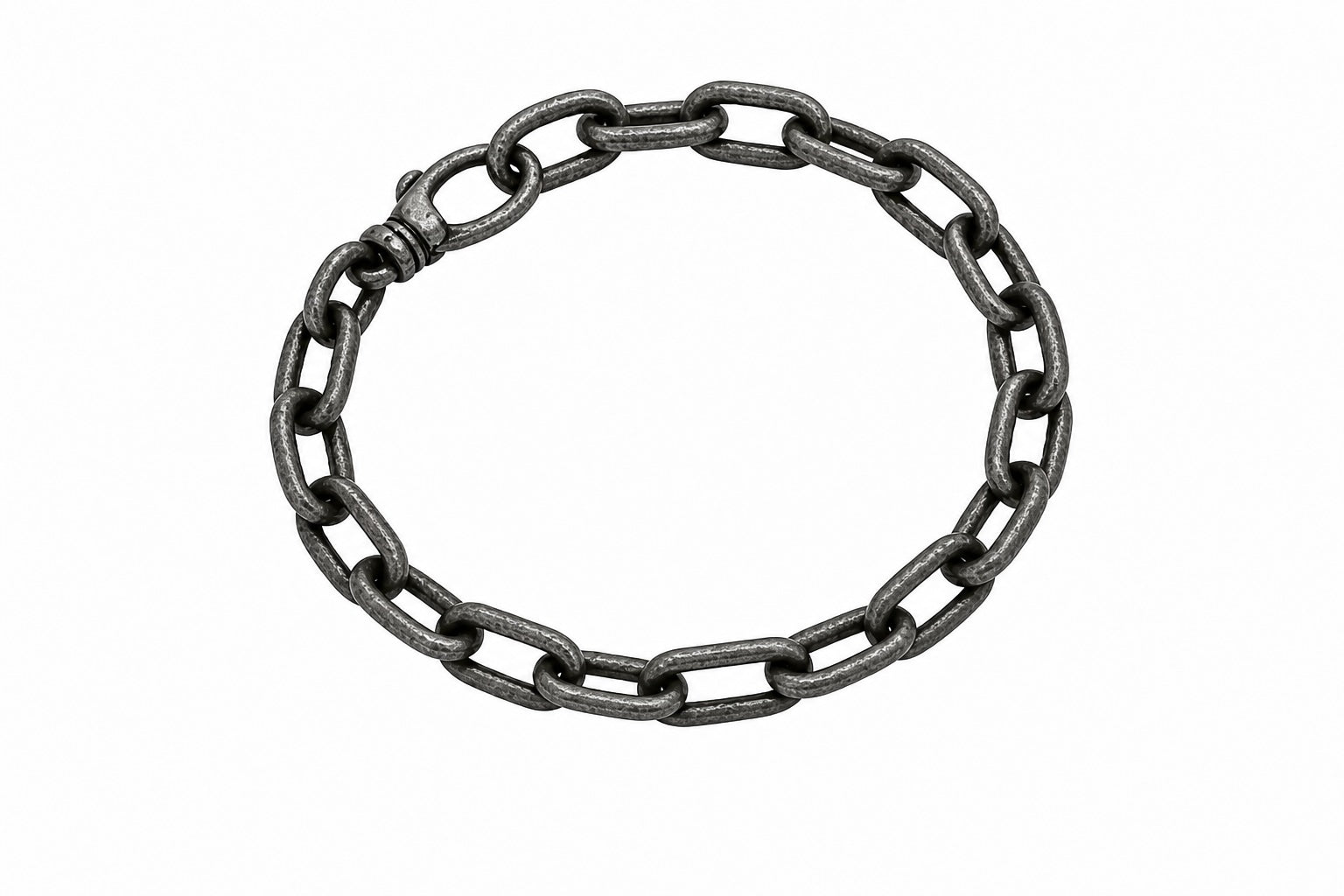 PULSEIRA DARK CADEADA ALONGADA 7MM OLD BLACK FECHO LAGOSTA