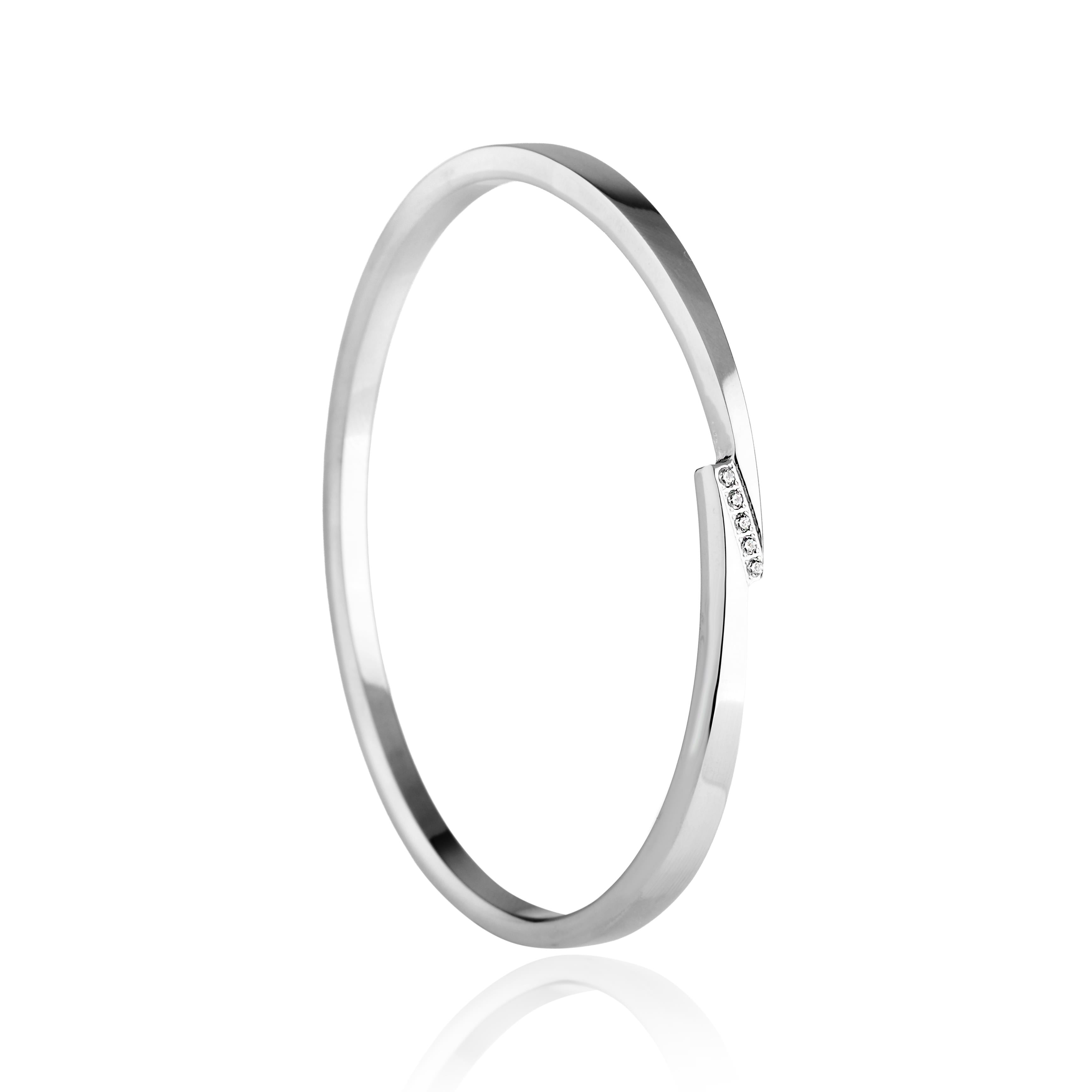 BRACELETE "EDIÇÃO LIMITADA" FIO RÍGIDO COM 5 ZIRCÔNIAS