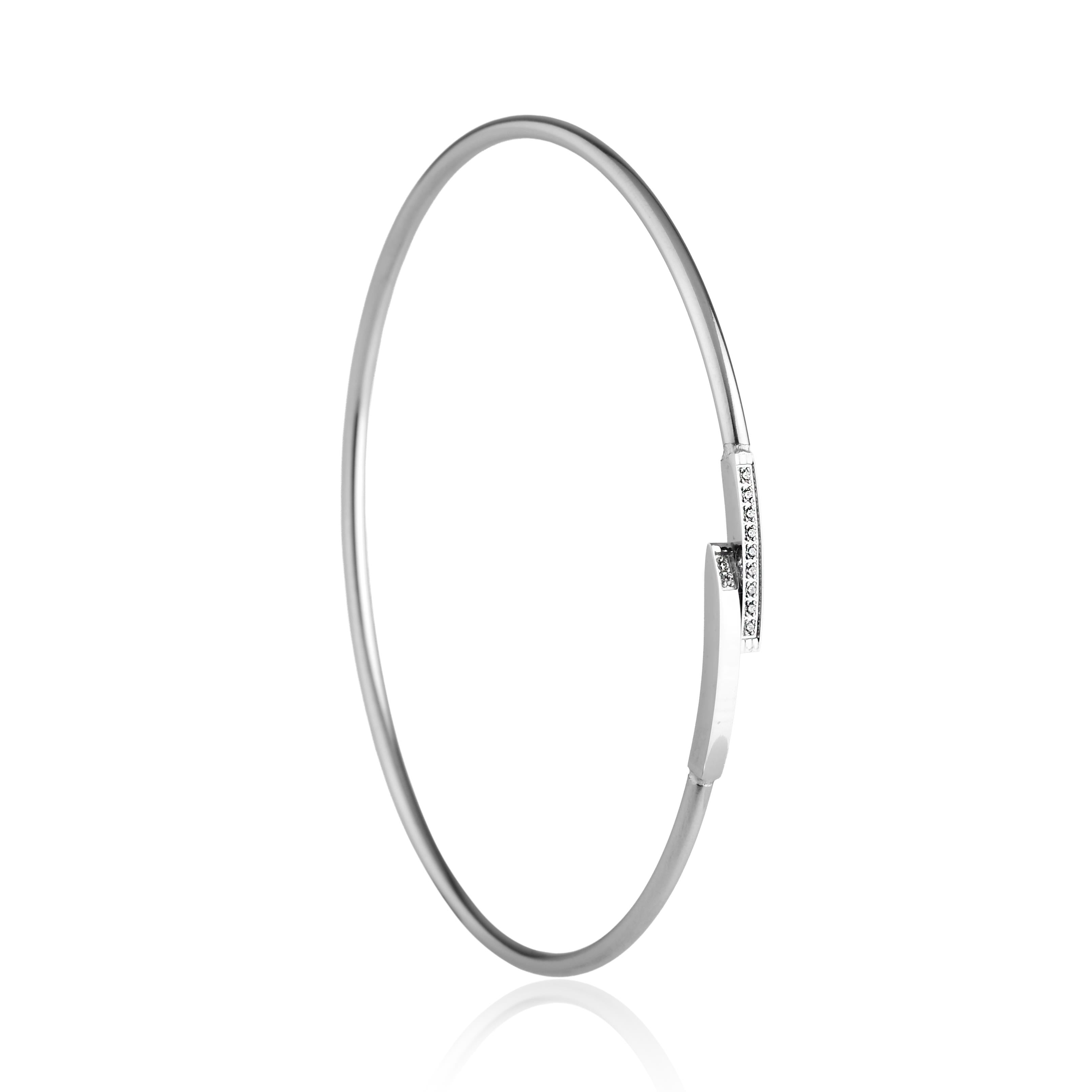 BRACELETE "EDIÇÃO LIMITADA" FIO RÍGIDO DUAS PONTAS COM ZIRCÔNIAS