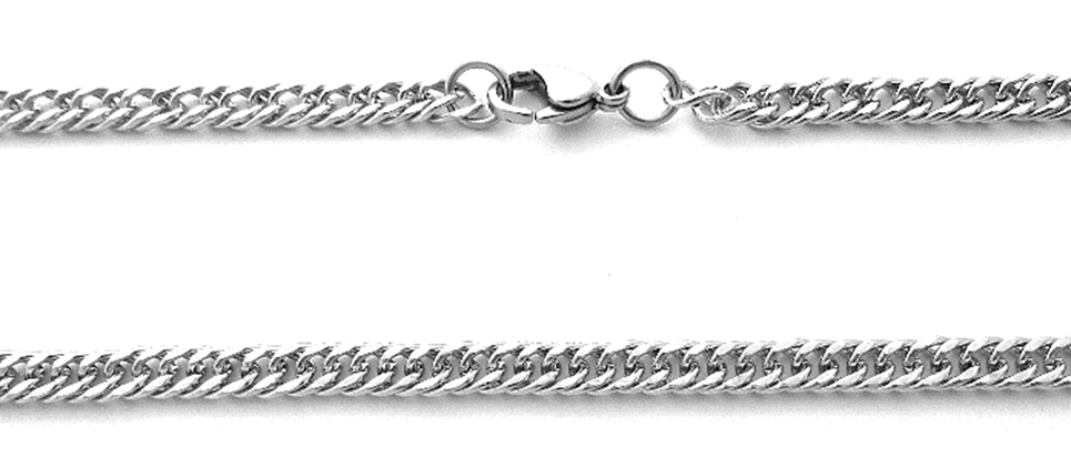 PULSEIRA POP GRUMET ELO DUPLO EM AÇO 4MM