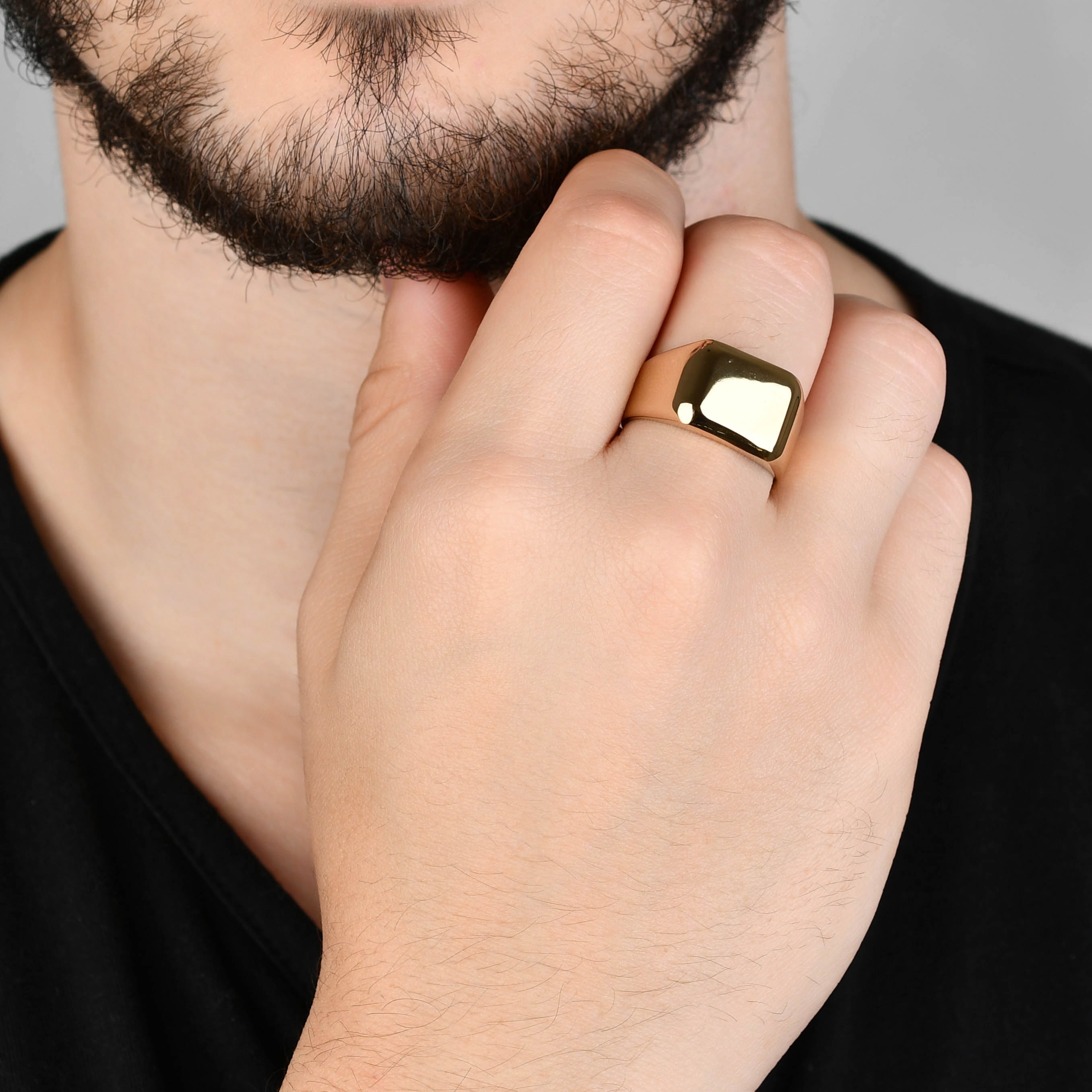 ANEL BASIC PERSONALIZÁVEL SINETE QUADRADO