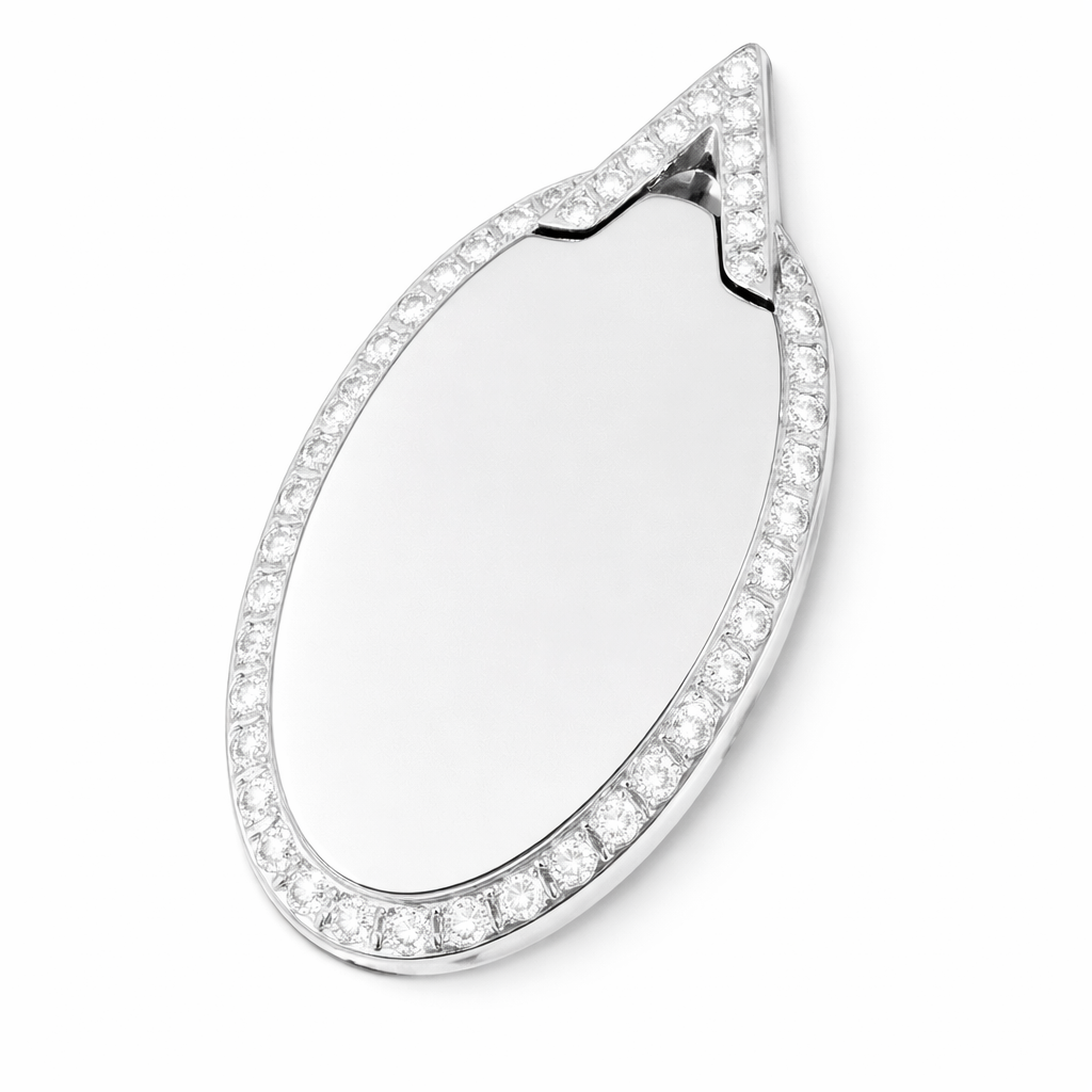 PINGENTE PERSONALIZAÇÃO ACIUM OVAL CRAVEJADO