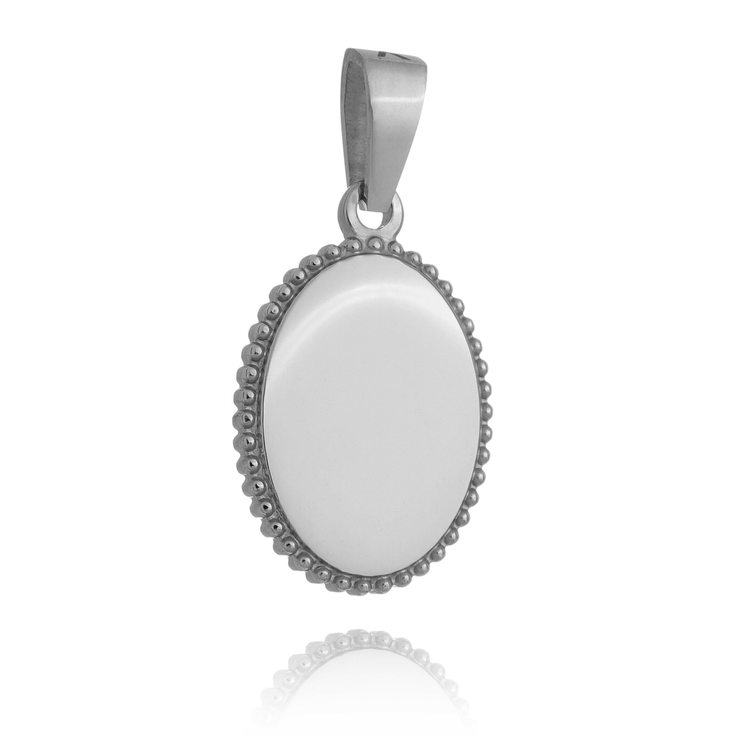 PINGENTE PERSONALIZAÇÃO OVAL COM BORDA 3MM
