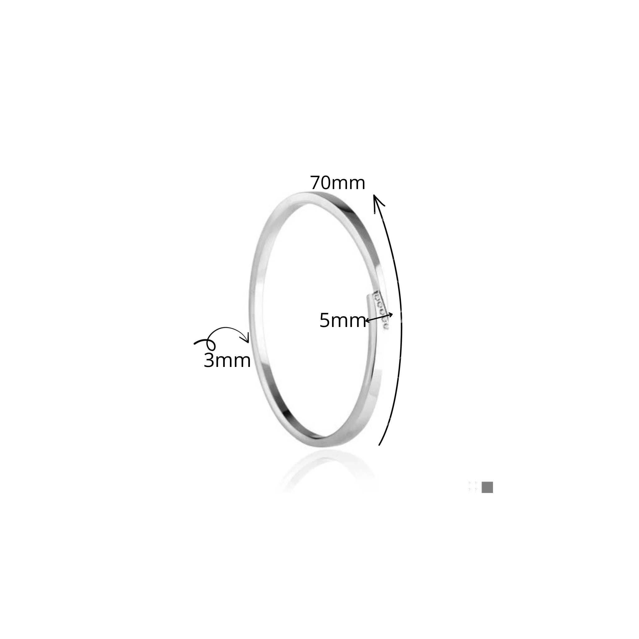 BRACELETE "EDIÇÃO LIMITADA" FIO RÍGIDO COM 5 ZIRCÔNIAS