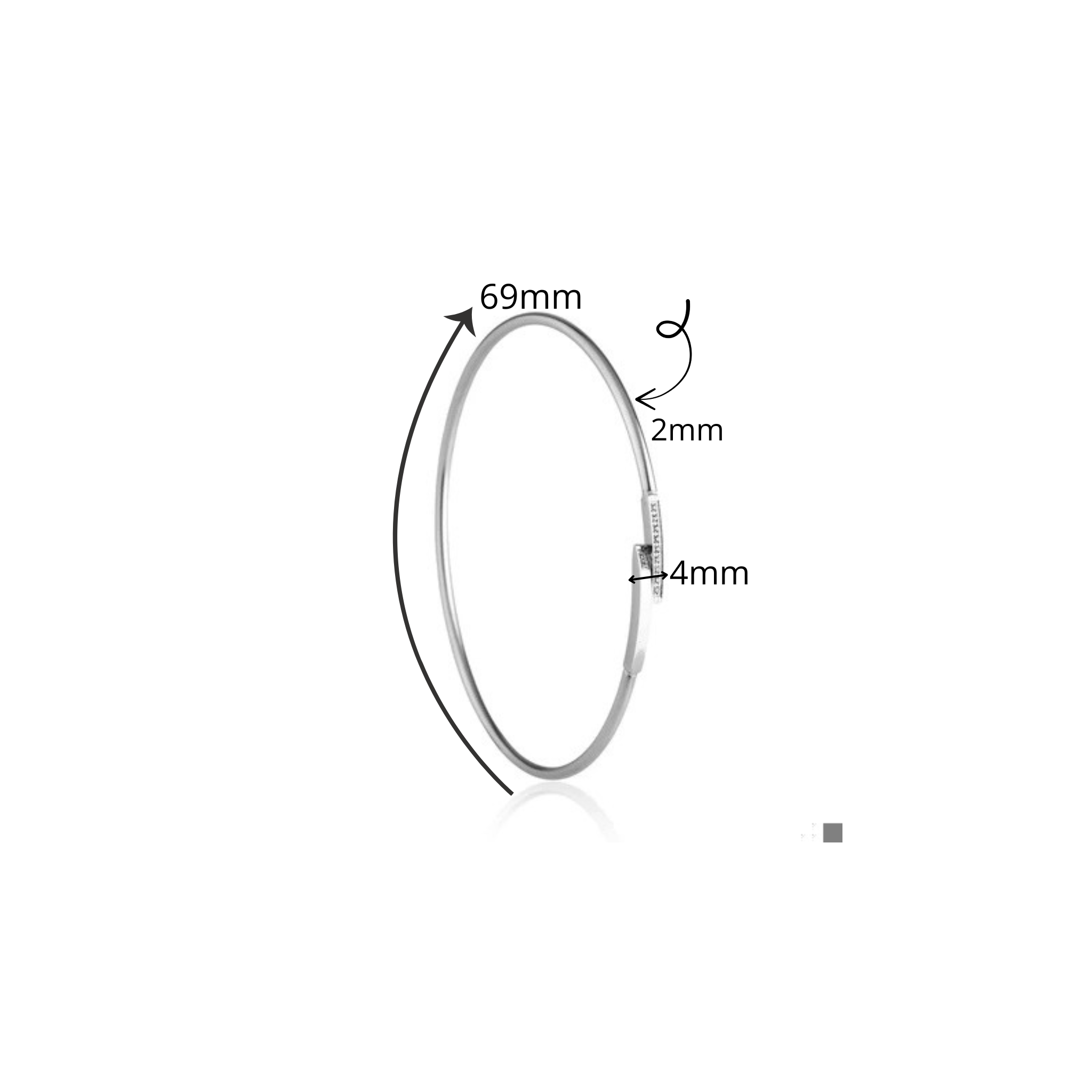 BRACELETE "EDIÇÃO LIMITADA" FIO RÍGIDO DUAS PONTAS COM ZIRCÔNIAS