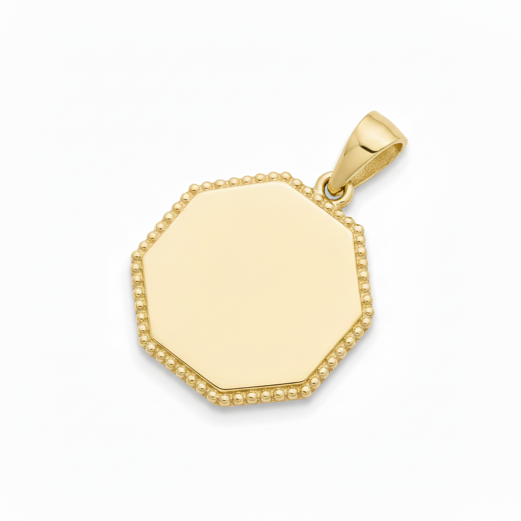 PINGENTE BASIC PERSONALIZAÇÃO OCTAVADO COM BORDA