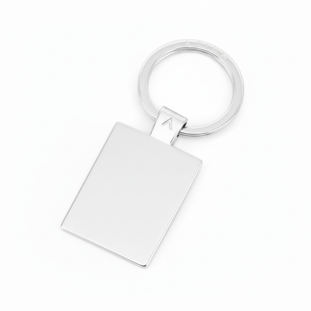 CHAVEIRO PERSONALIZAÇÃO QUADRADO CROMADO