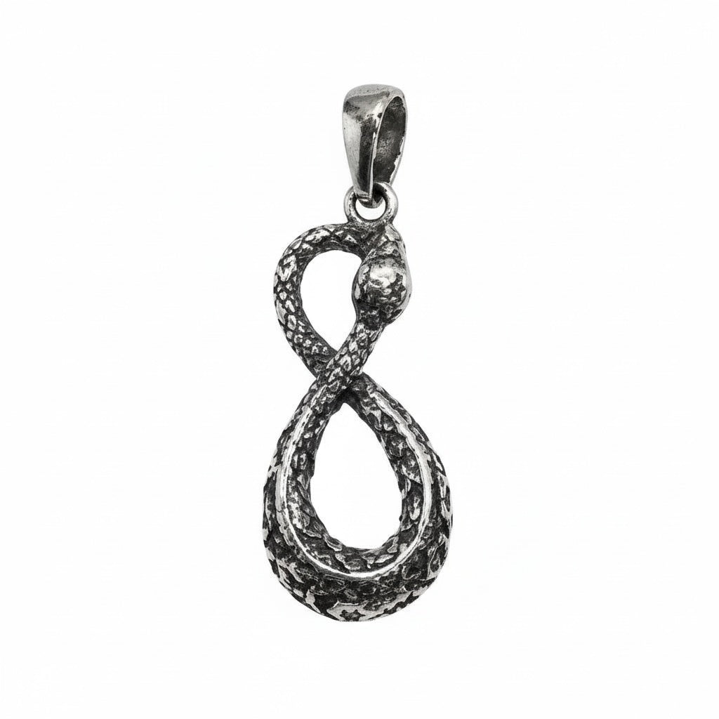 PINGENTE DARK INFINITO MÍSTICO DESIGN SERPENTE