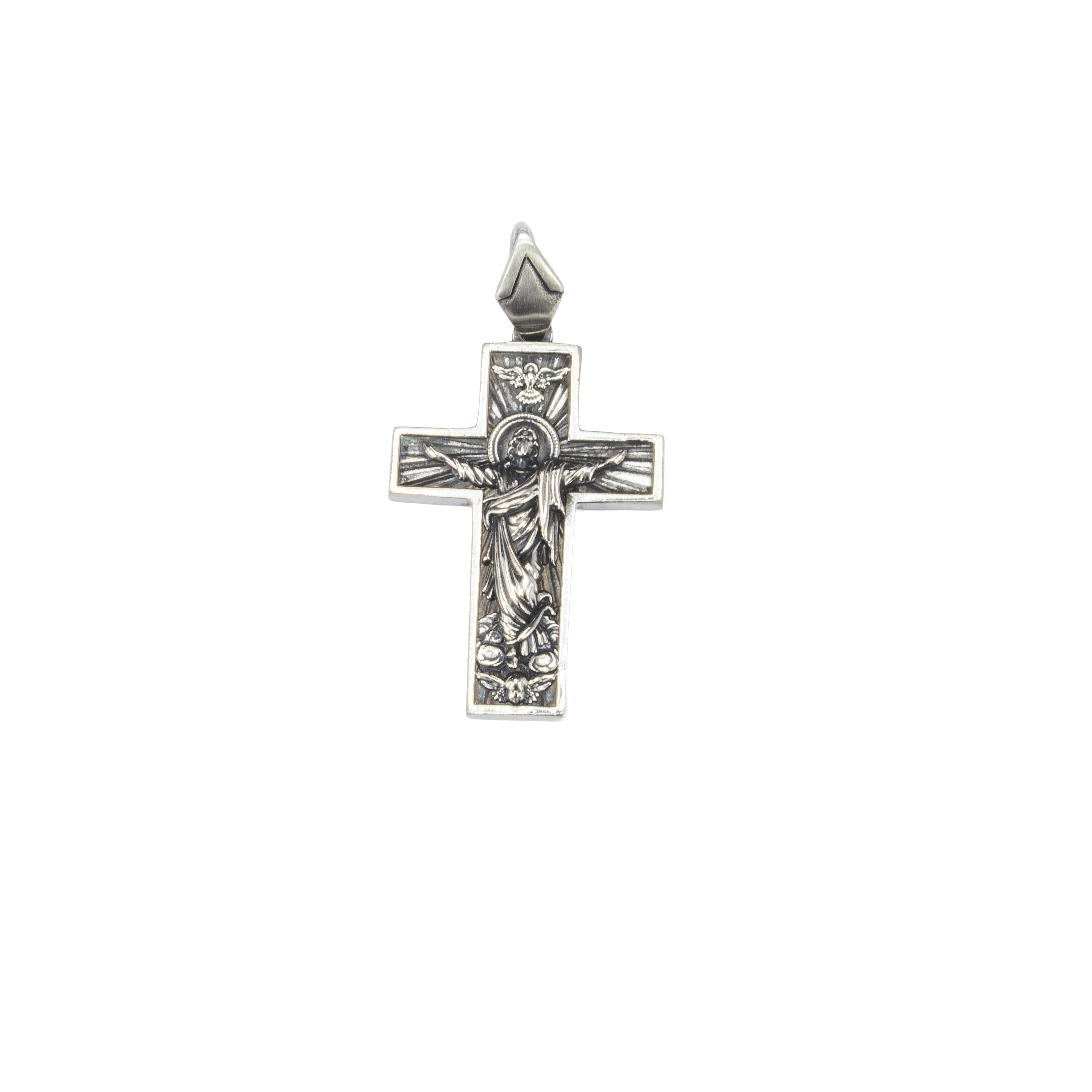 PINGENTE DARK CRUZ SACRO TEXTURIZADA