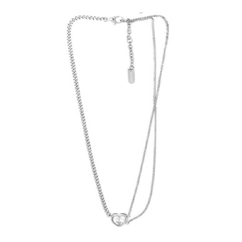 COLAR GLOW PREMIUM DUPLOS ELOS PENDENTE CORAÇÃO PONTO DE LUZ