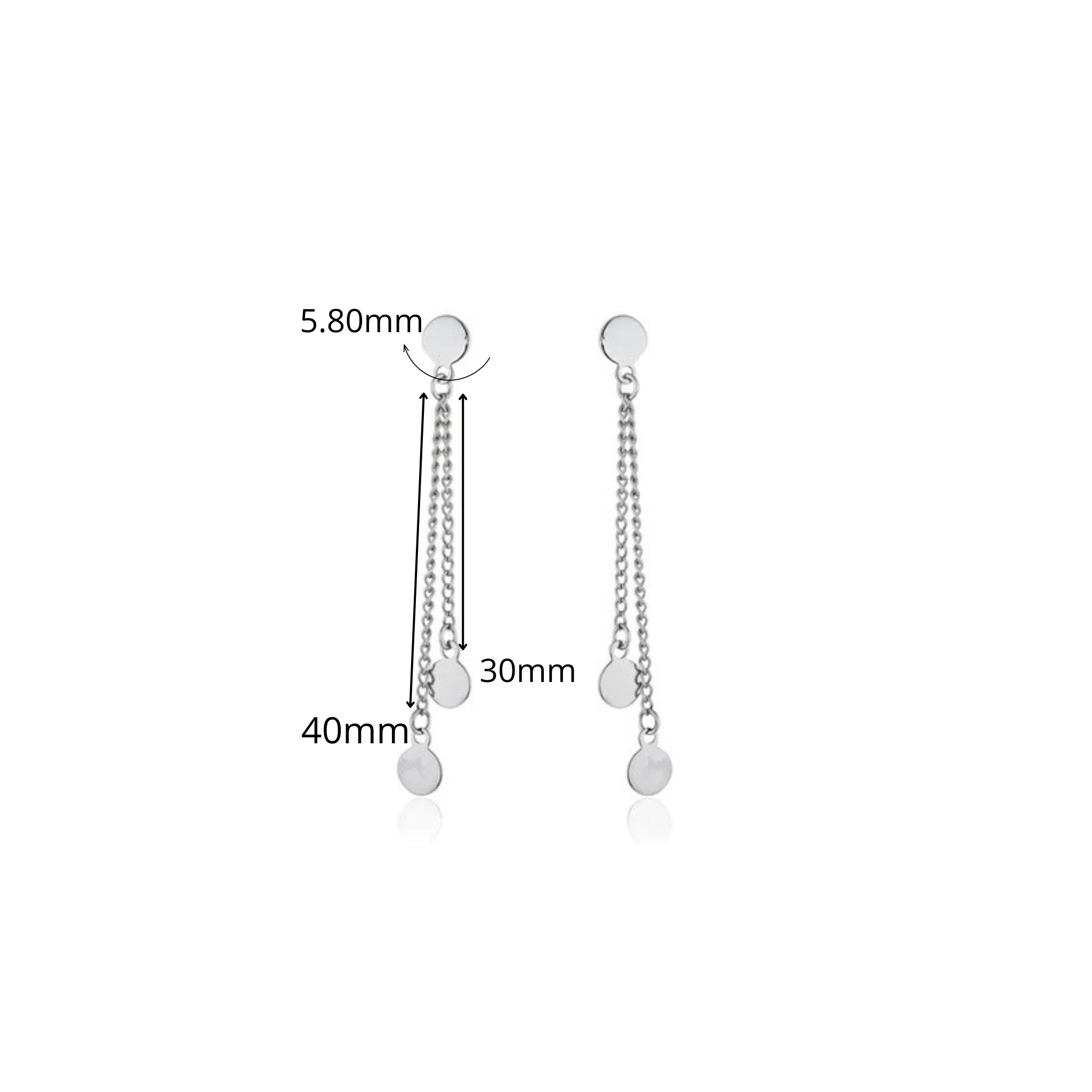 BRINCO POP CADEADA DUPLA COM PENDENTES REDONDOS