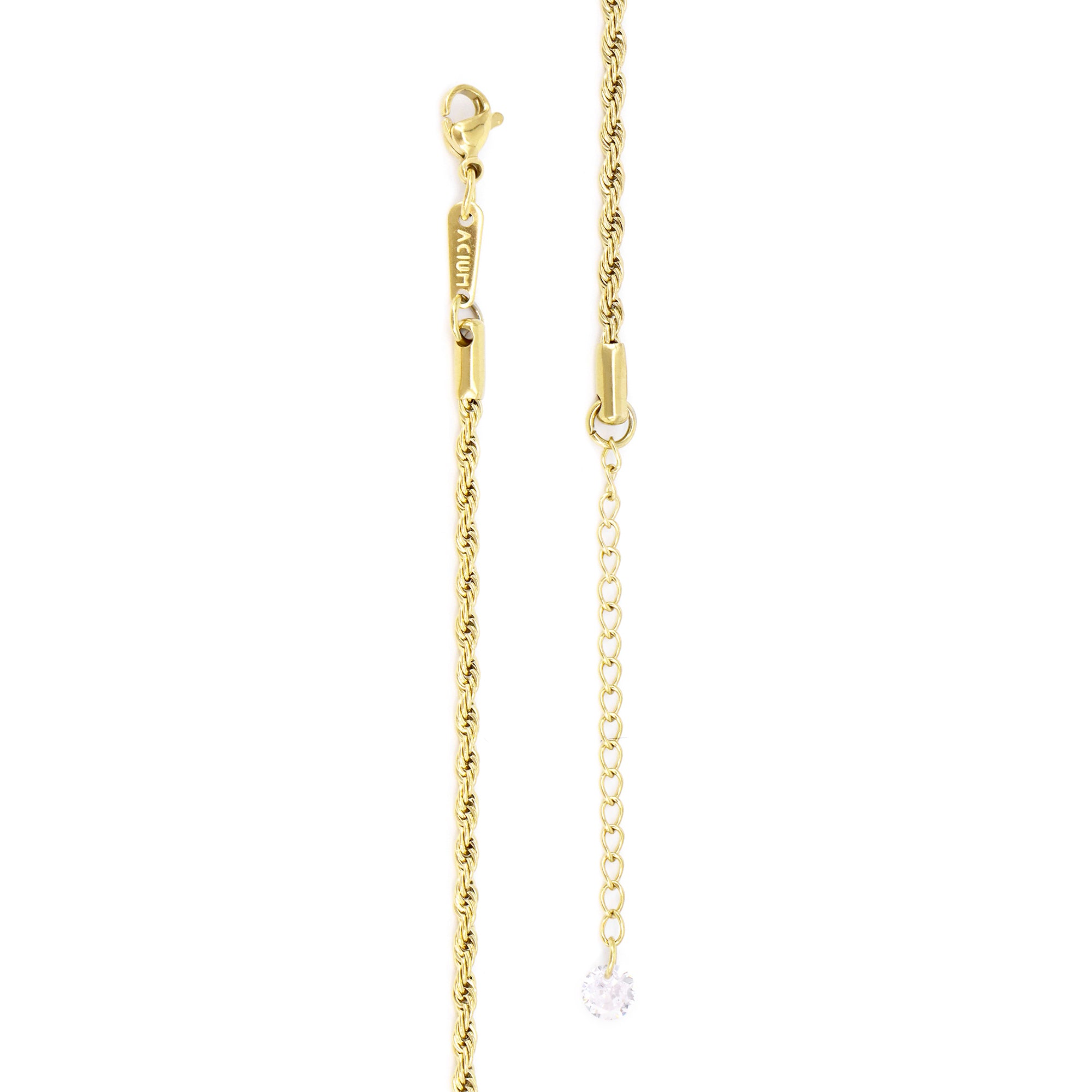 CORRENTE BASIC POP PREMIUM CORDÃO FRANCÊS 2,5MM ALONGADOR COM PONTO DE LUZ