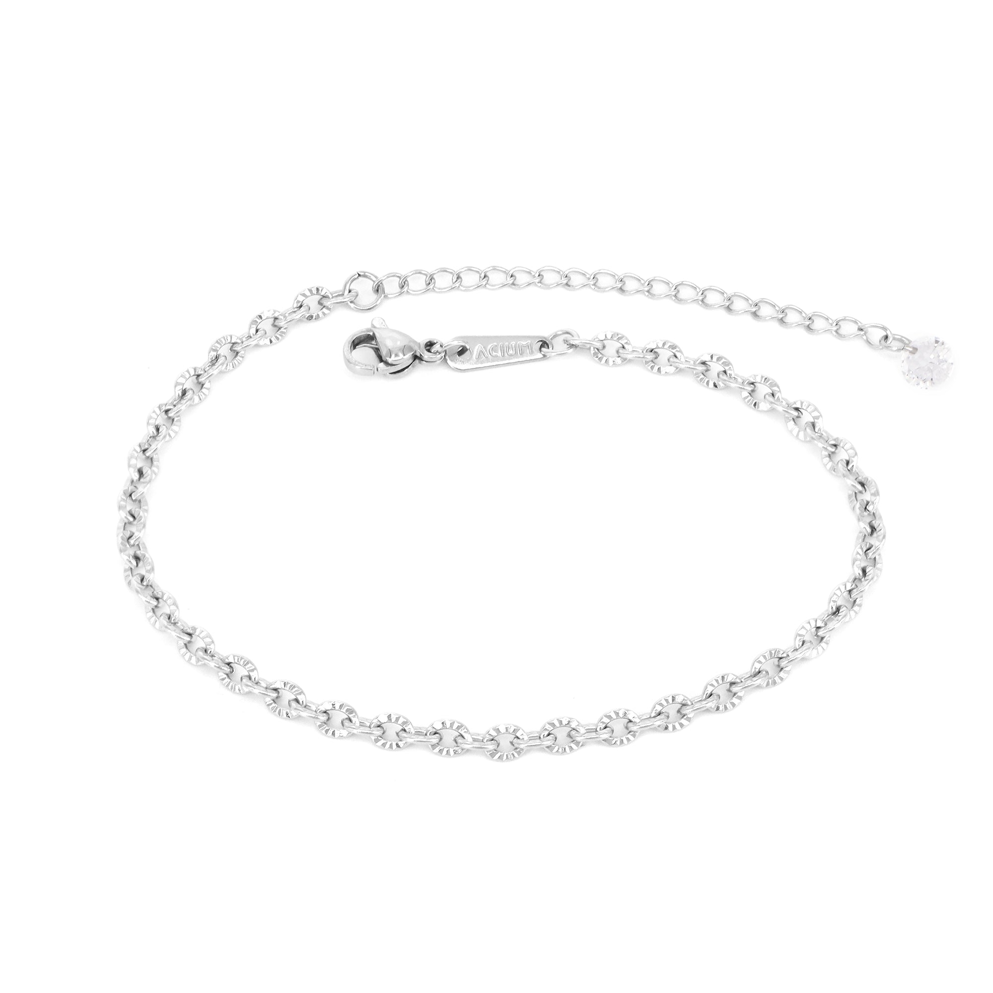 PULSEIRA BASIC POP PREMIUM CADEADA TRABALHADA 3,2MM ALONGADOR COM PONTO DE LUZ