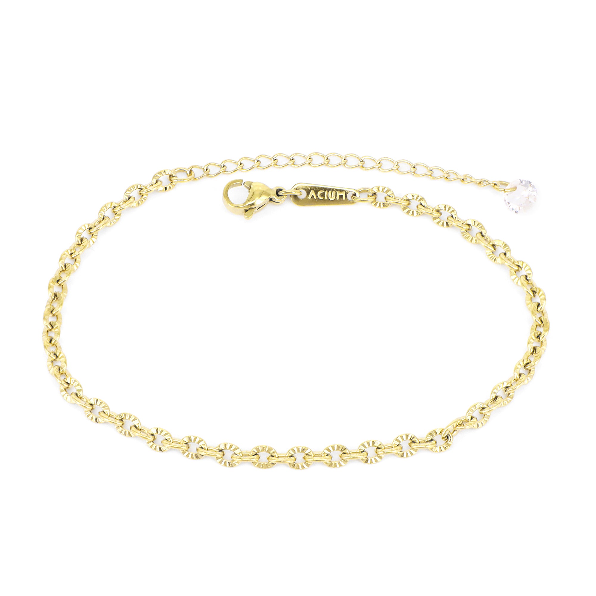 PULSEIRA BASIC POP PREMIUM CADEADA TRABALHADA 3,2MM ALONGADOR COM PONTO DE LUZ