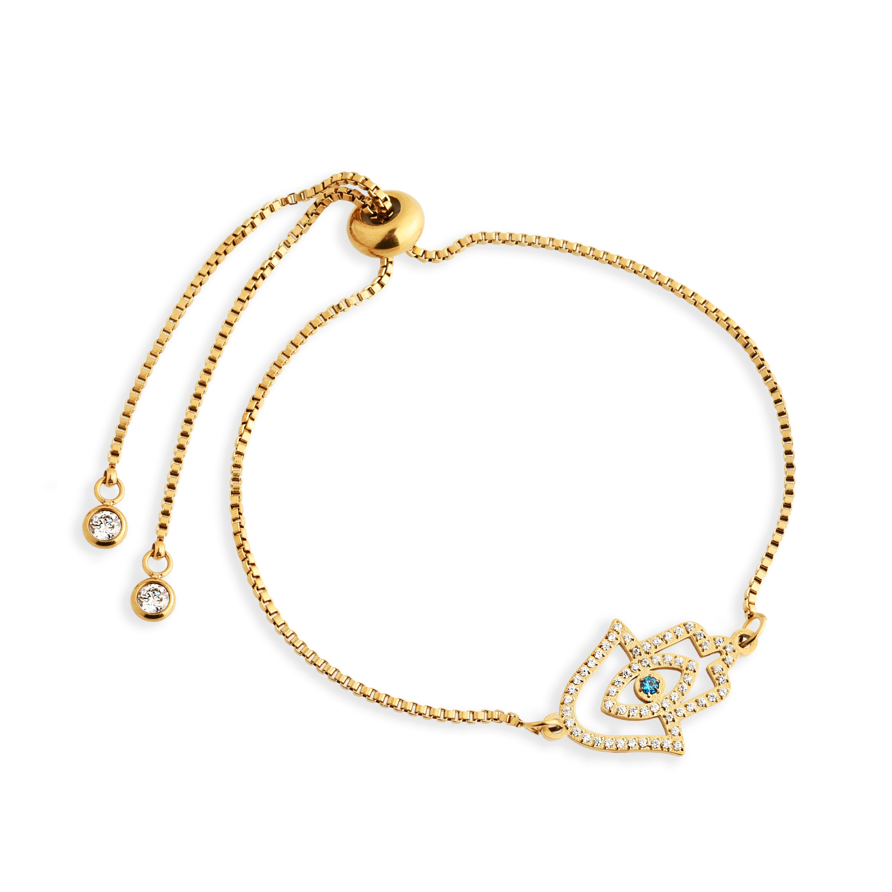 PULSEIRA BRACCIALINNI MÃO DE FÁTIMA AÇO MICROS ZIRCÔNIAS