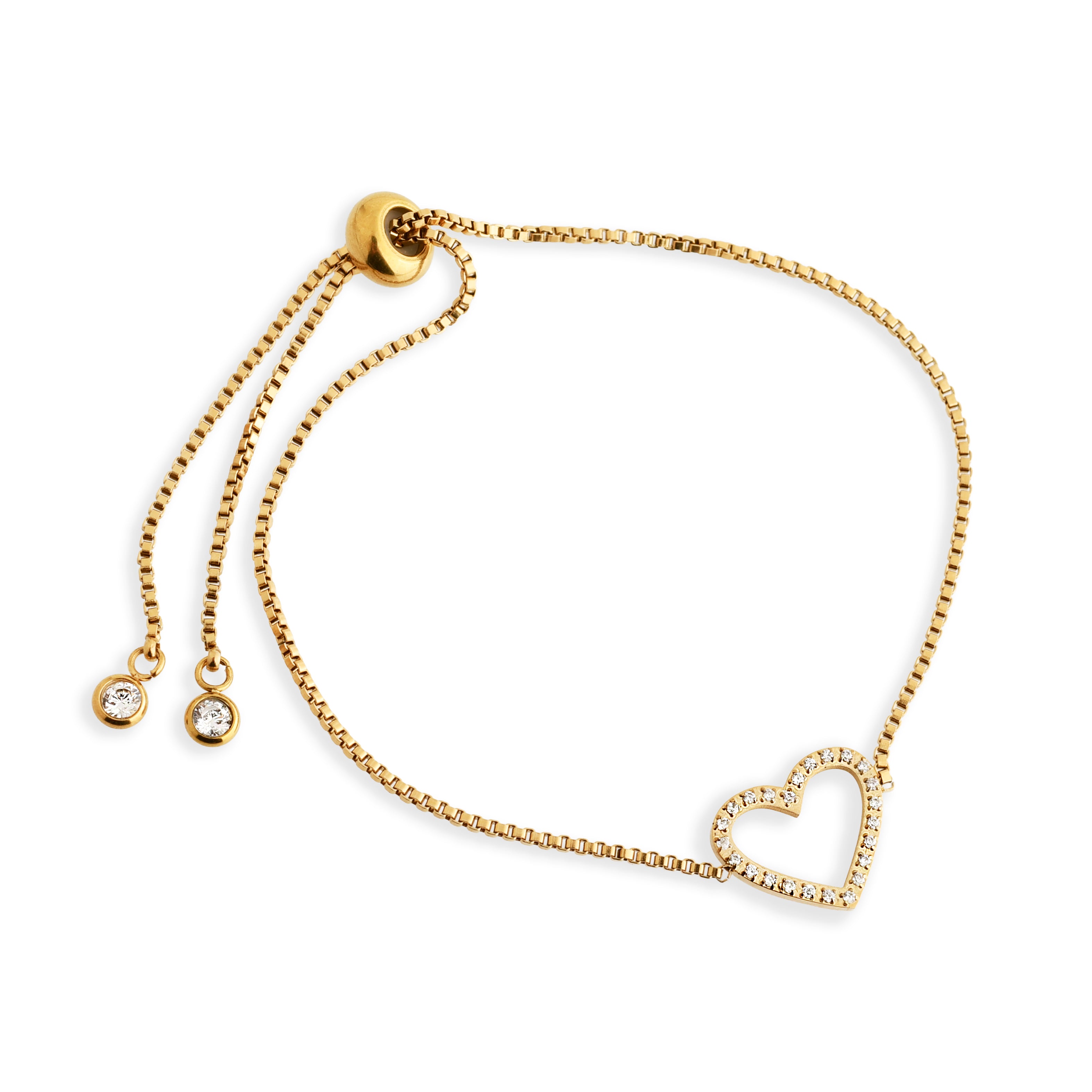 PULSEIRA BRACCIALINNI CORAÇÃO VAZADO MICROS ZIRCÔNIAS