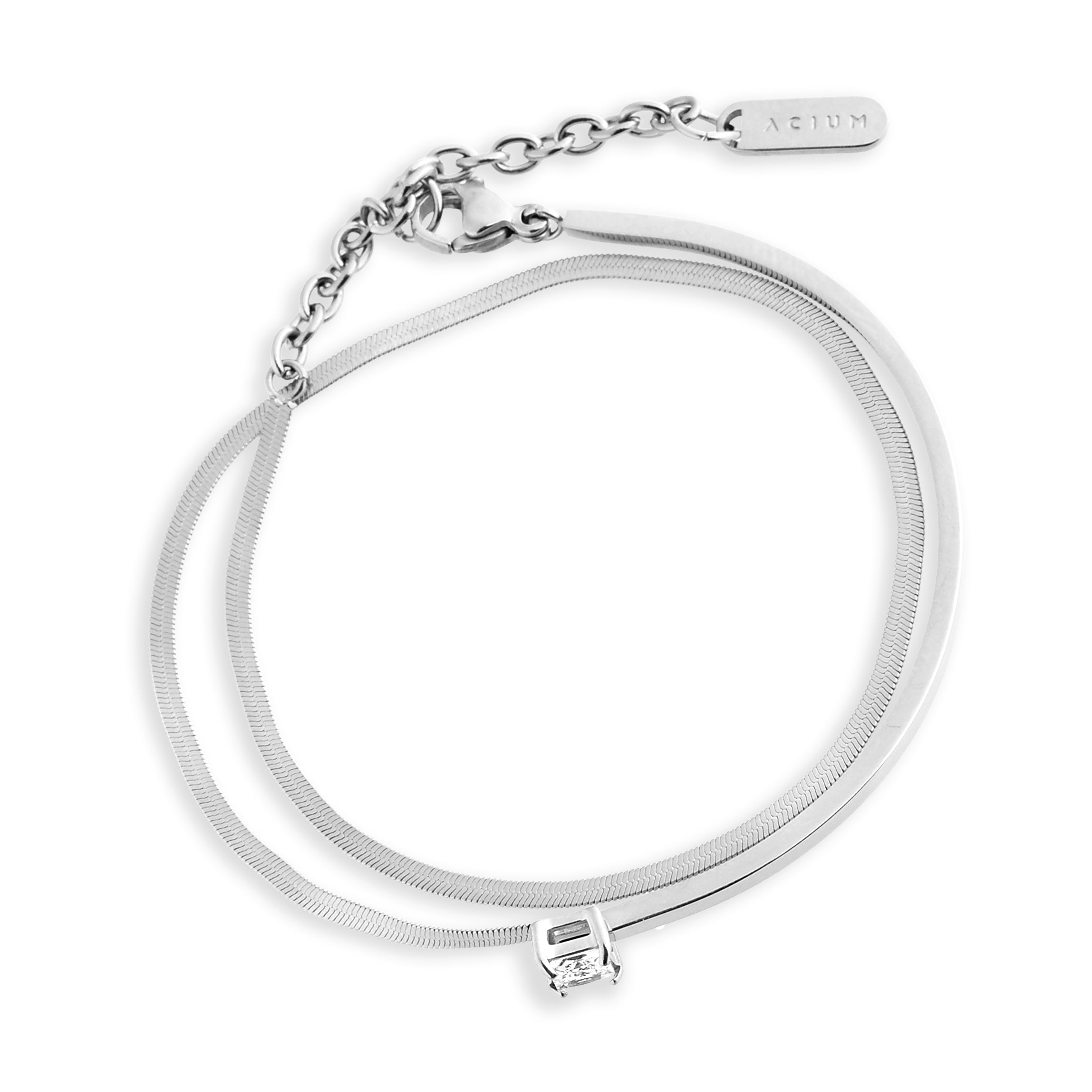PULSEIRA PRIME DUPLA LACRAIA COM UMA ZIRCÔNIA ALONGADOR