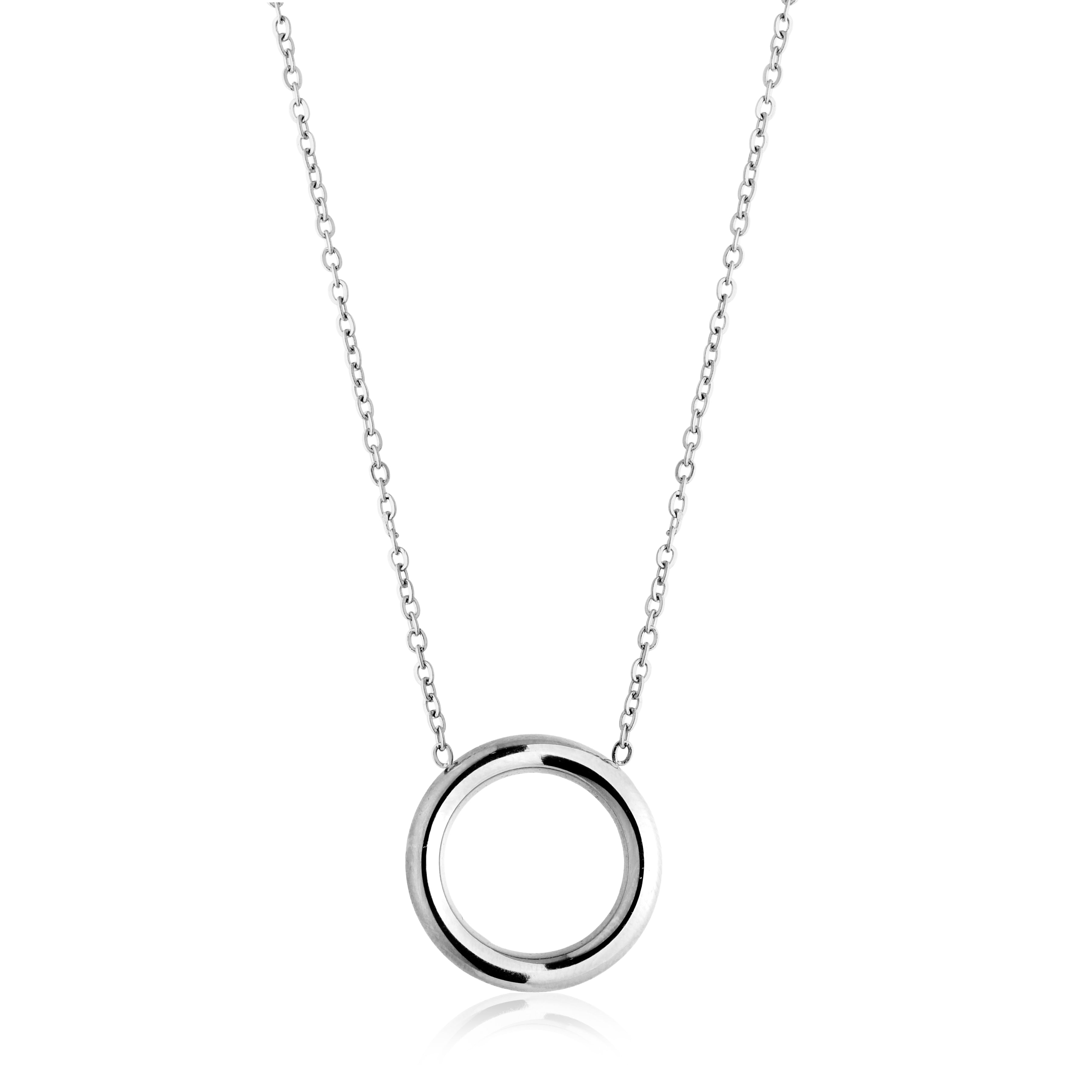 COLAR PRIME CORRENTE CADEADA 1.5MM PENDENTE REDONDO VAZADO