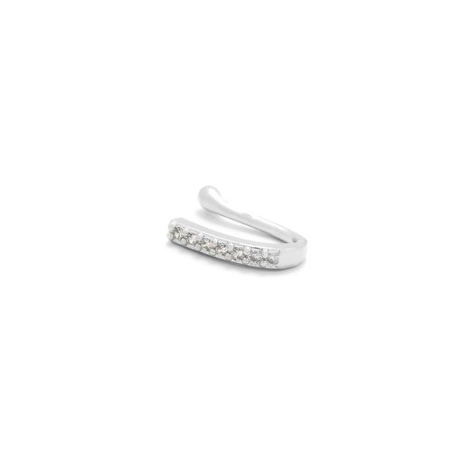 PIERCING CARTILAGEM AÇO FAKE RETO CRAVEJADO ZIRCÔNIA
