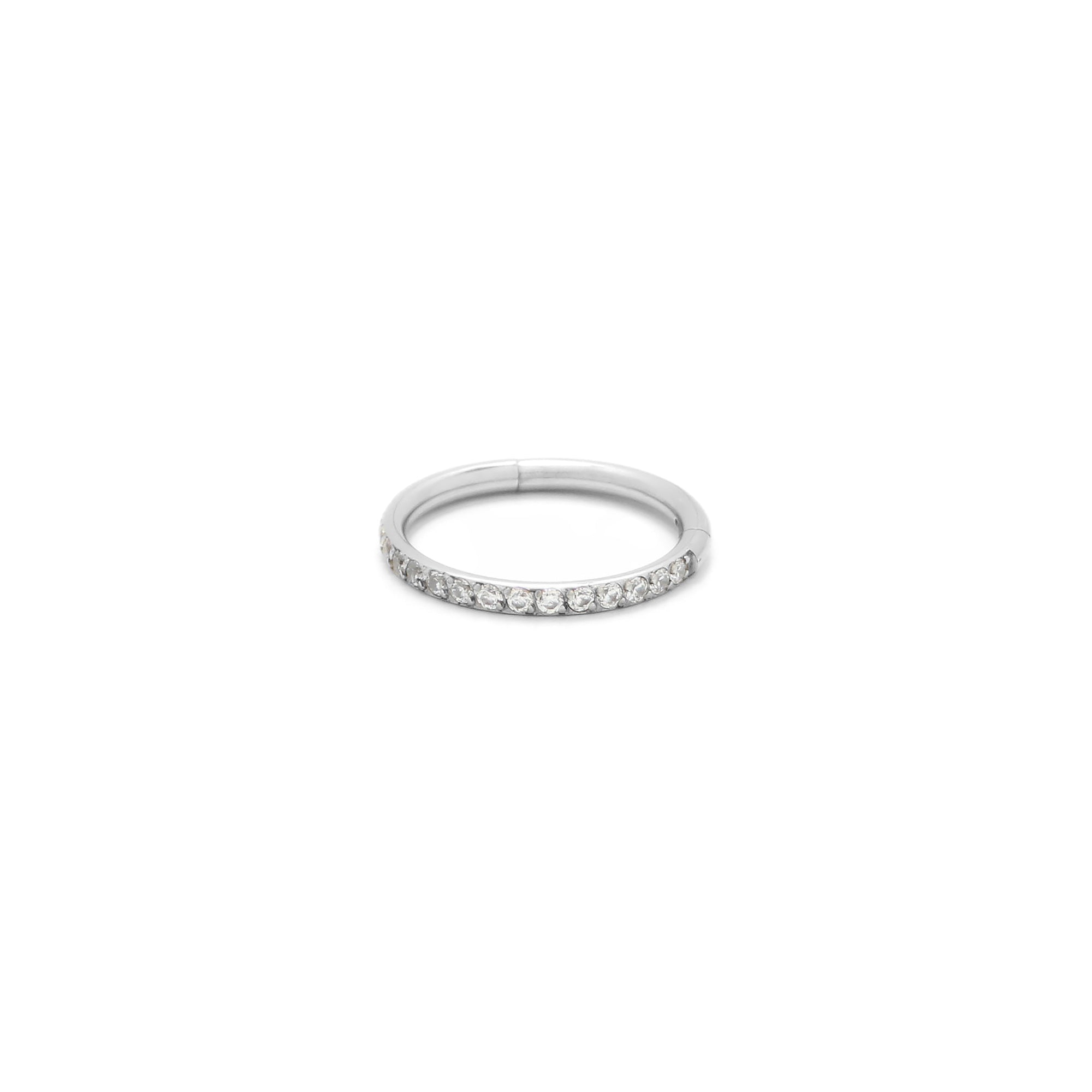 PIERCING ARGOLA CARTILAGEM AÇO CLICKER COM MICRO ZIRCÔNIA
