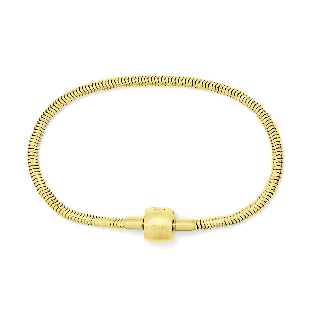 PULSEIRA BERLOQUE ASPIRAL ARREDONDADA BANHO DE OURO