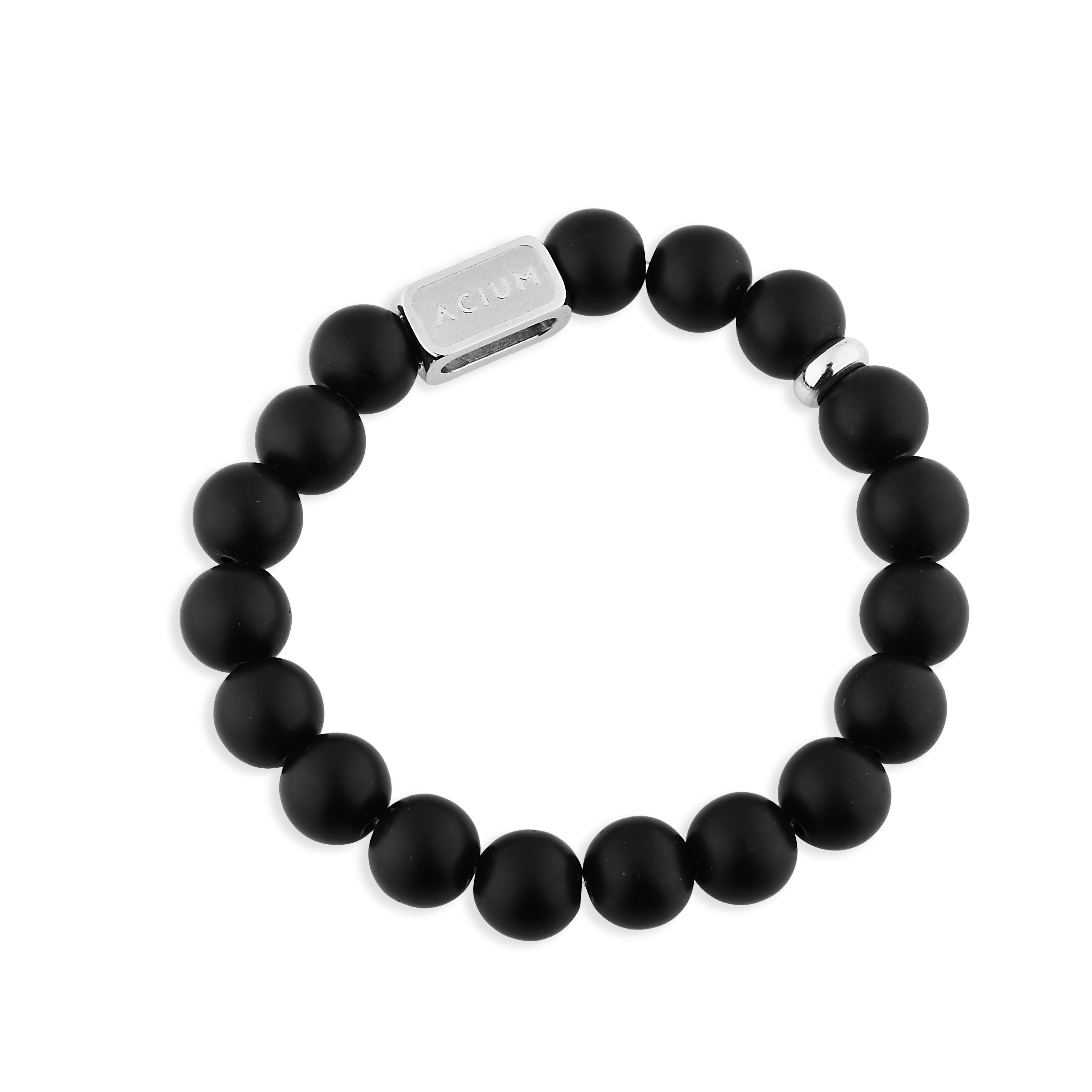 PULSEIRA BEAD SHAMBALA BLACK DETALHE ACIUM
