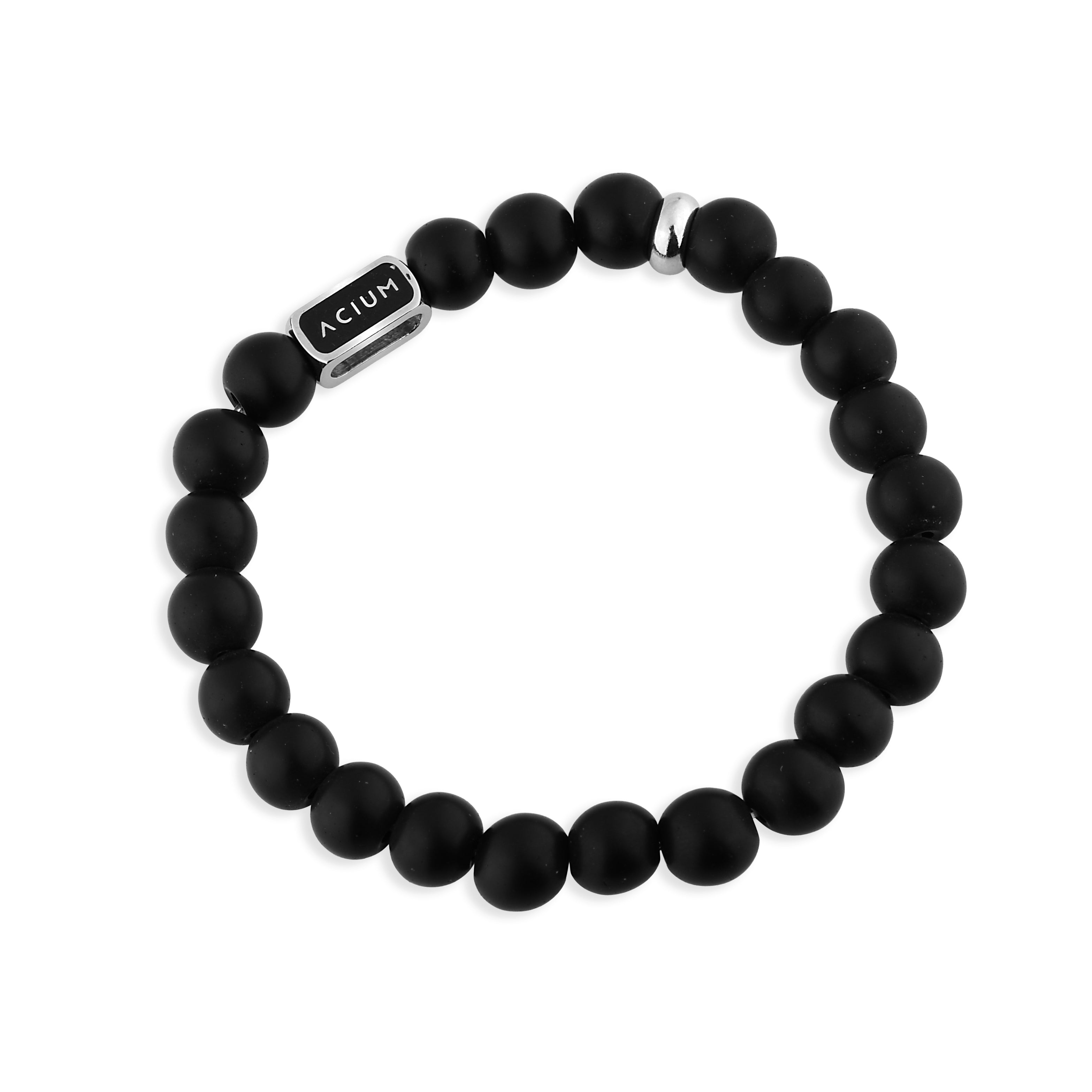 PULSEIRA BEAD SHAMBALA BLACK DETALHE ACIUM