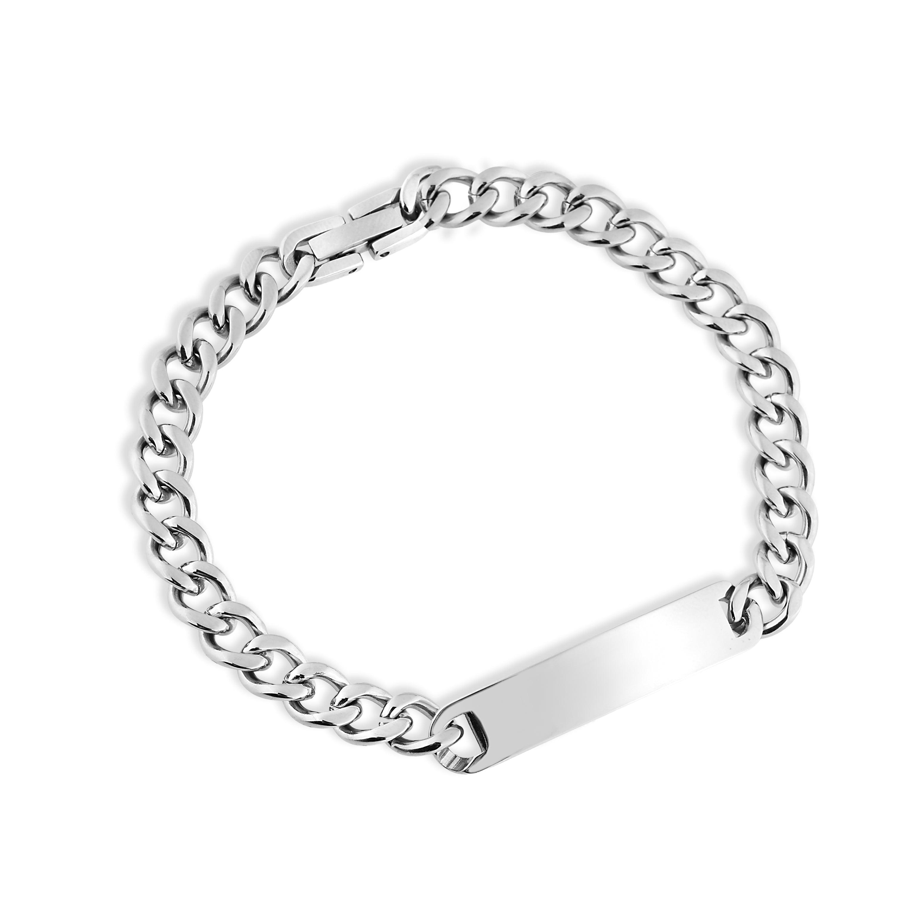 PULSEIRA GRUMET COM PLACA PERSONALIZÁVEL 6MM