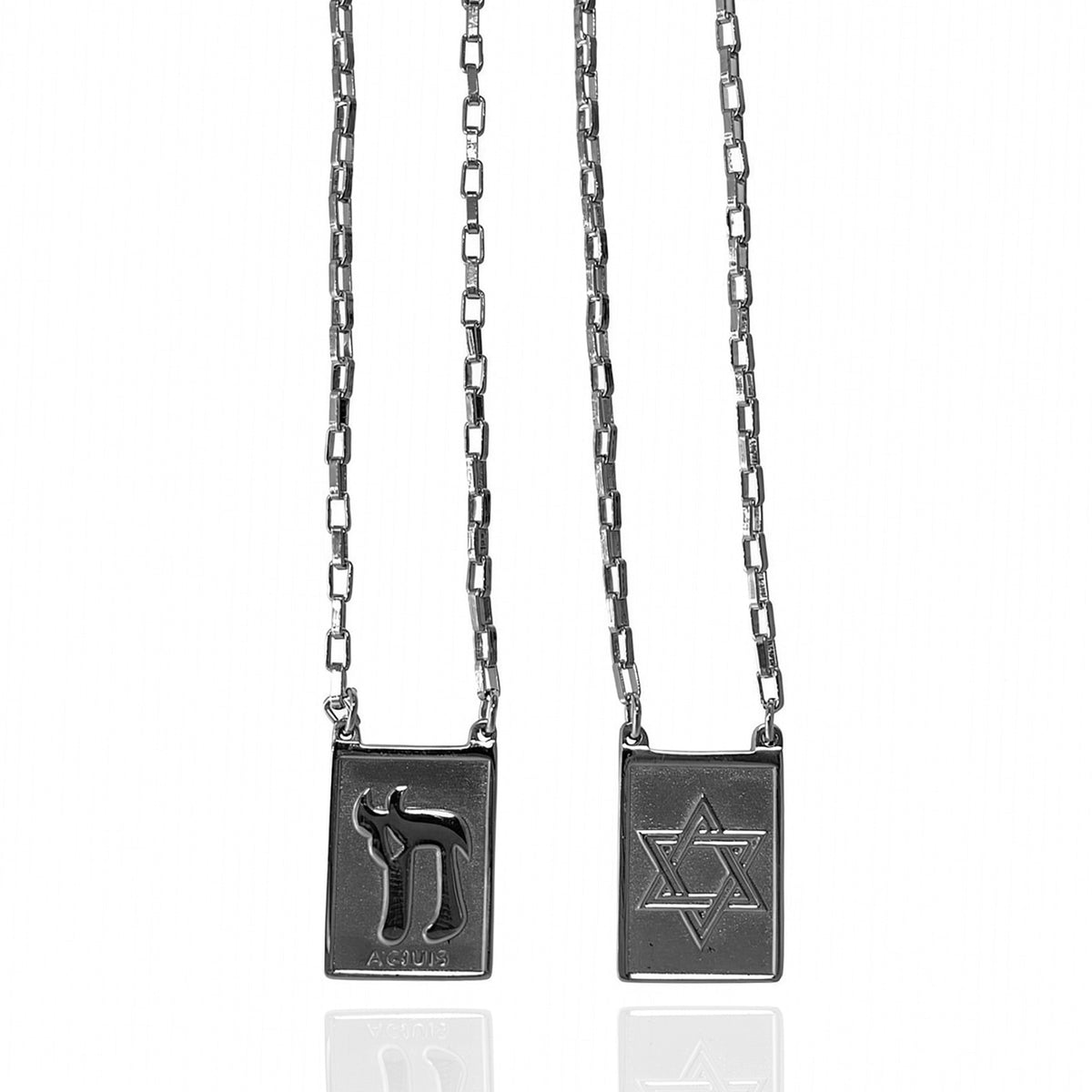 ESCAPULÁRIO FAITH CORRENTE 65CM  ELO CARTIER 1,5MM  ESTRELA DE DAVI