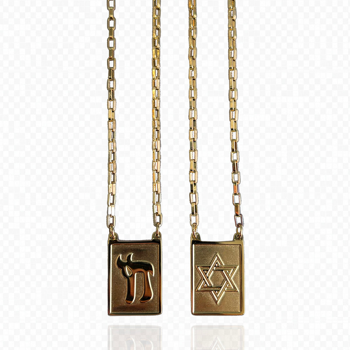 ESCAPULÁRIO FAITH CORRENTE 65CM  ELO CARTIER 1,5MM  ESTRELA DE DAVI