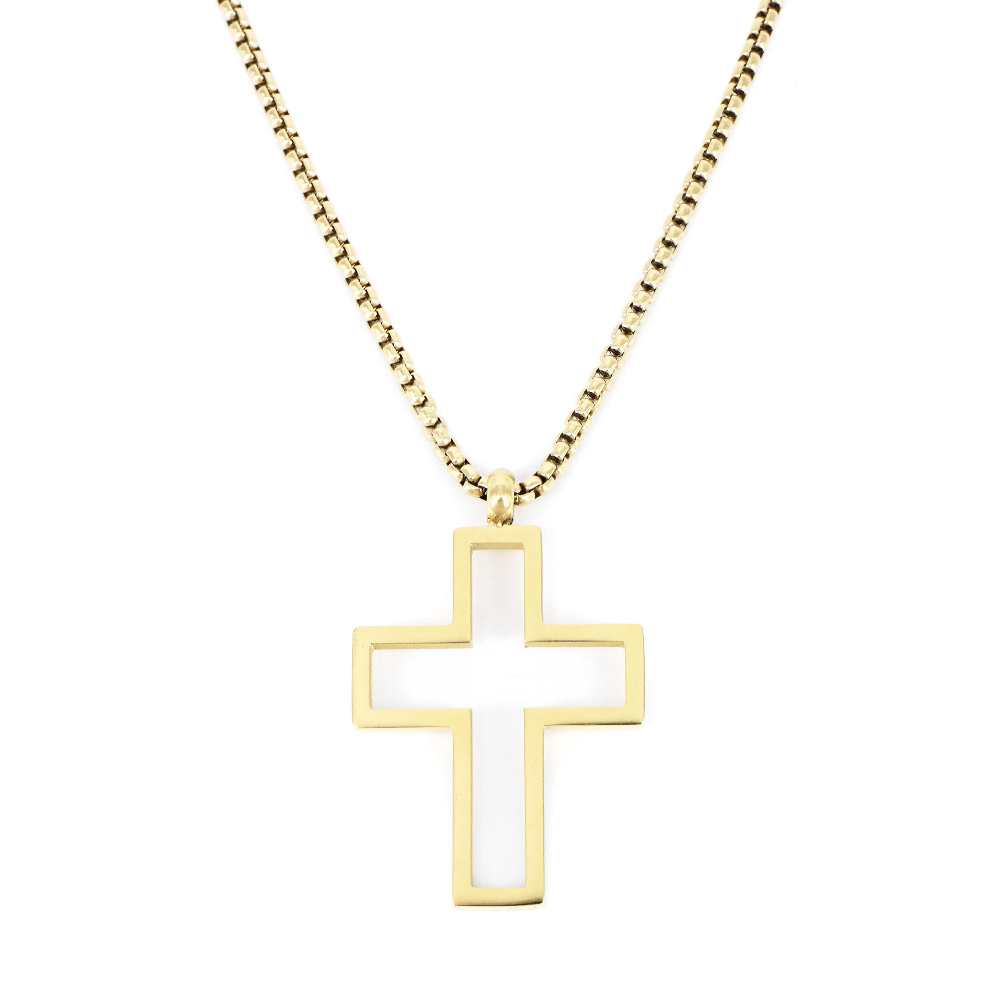 COLAR PRIME VENEZIANA ARREDONDADA CRUZ VAZADA 70CM