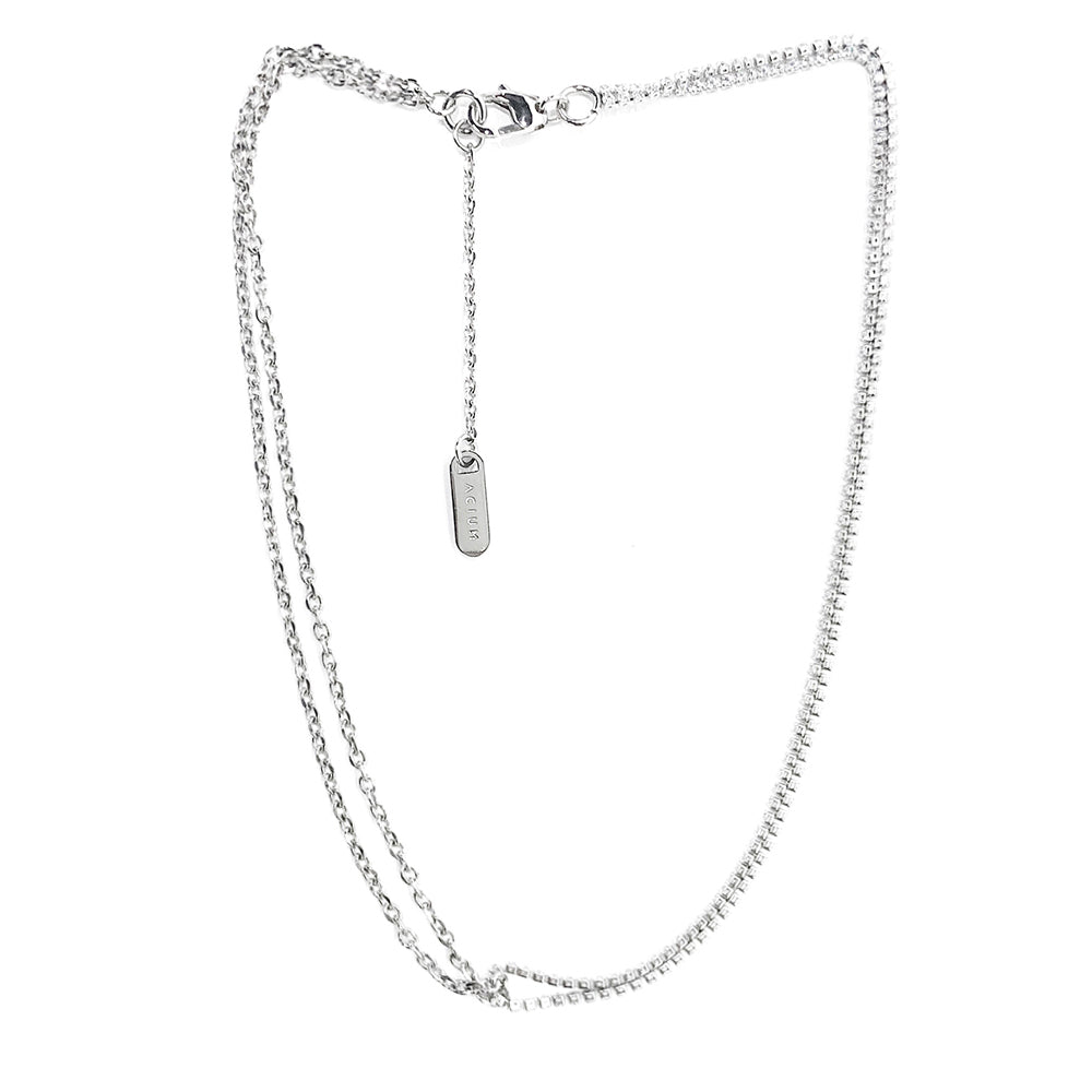 COLAR GLOW CADEADA DUPLA RIVIERAS COM ZIRCÔNIAS