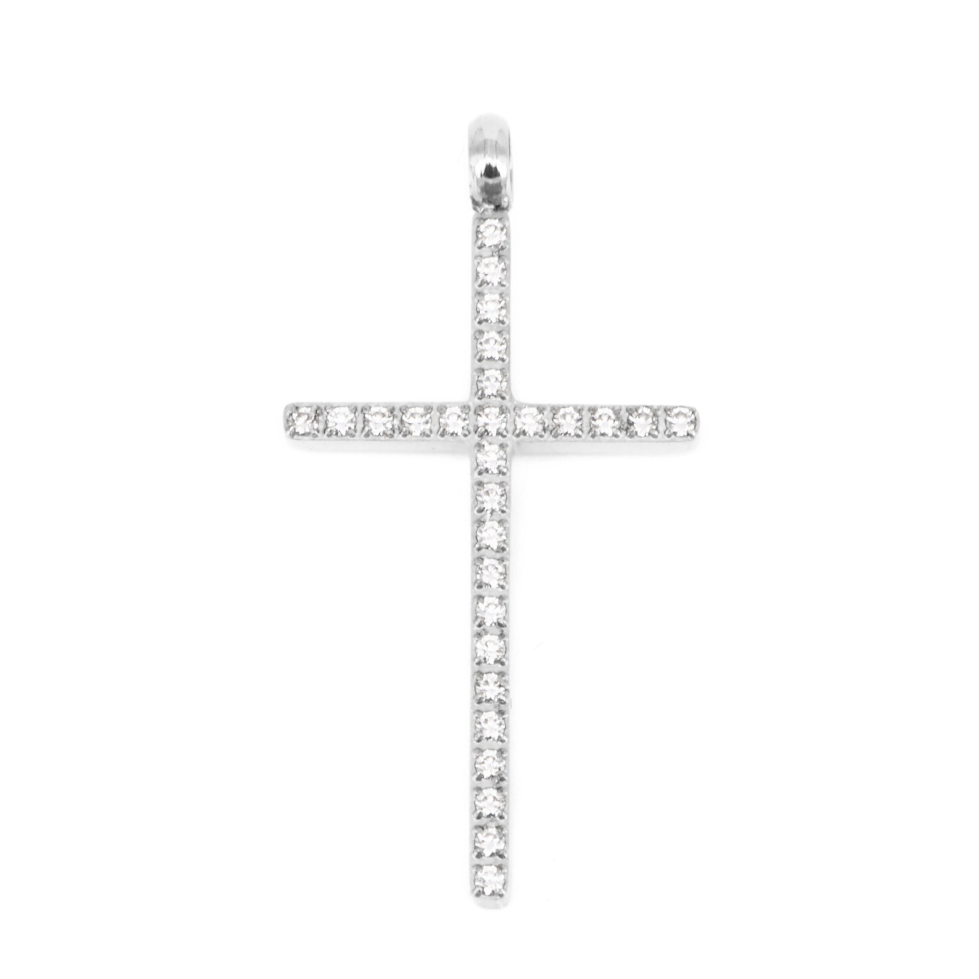 PINGENTE FAITH CRUZ COM ZIRCÔNIAS "L"