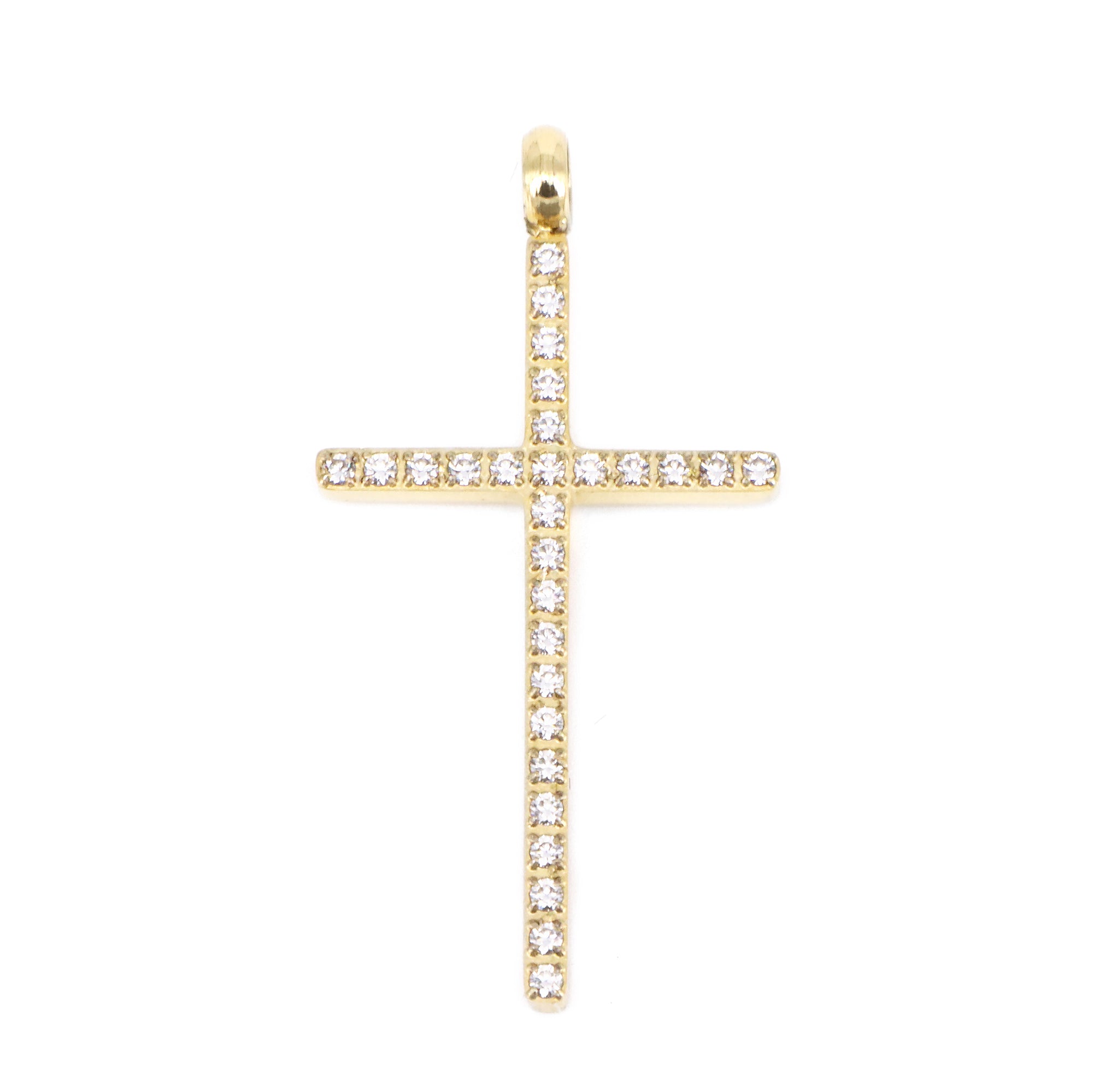 PINGENTE FAITH CRUZ COM ZIRCÔNIAS "L"