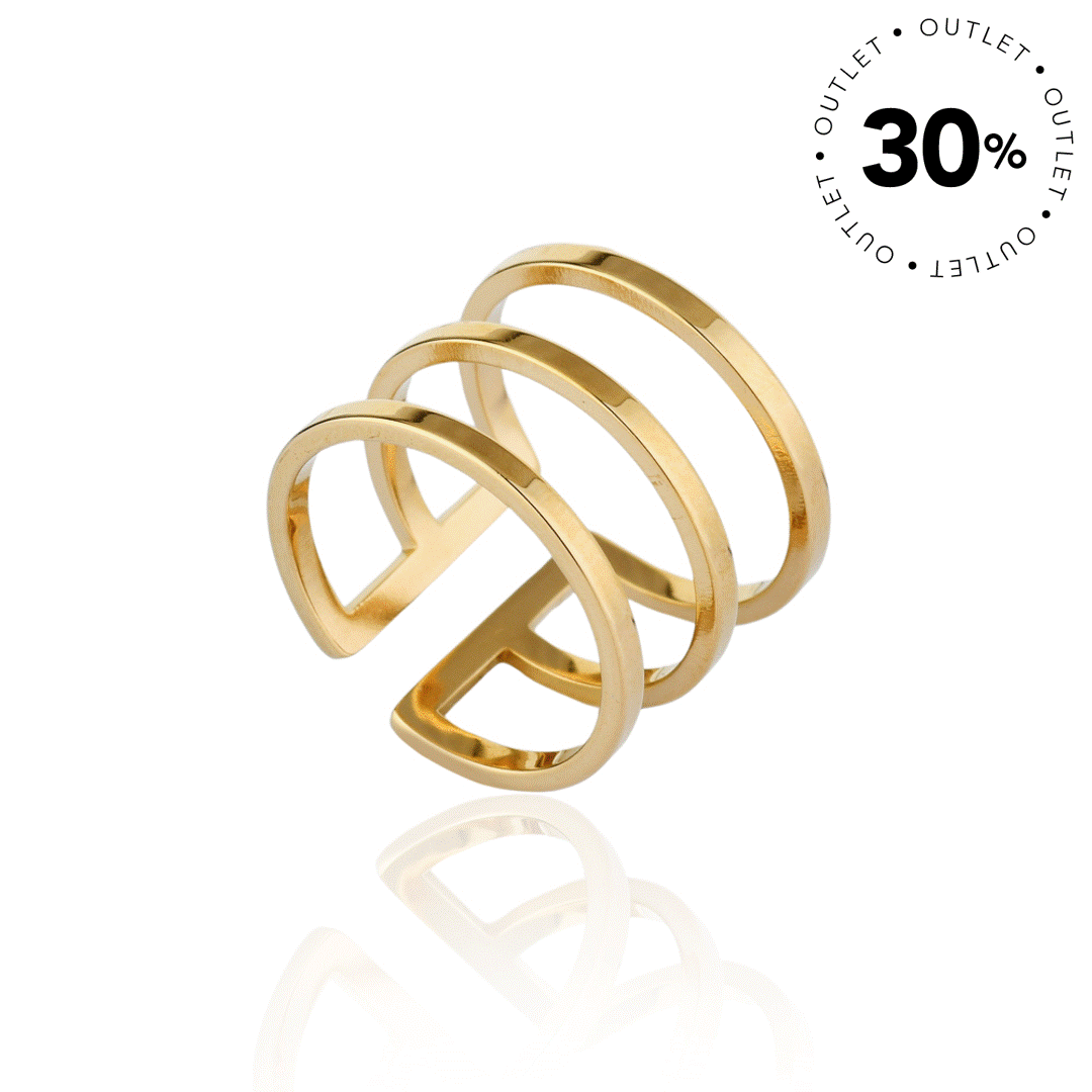 ANEL GEOMETRIC FIOS TRIPLOS 2MM