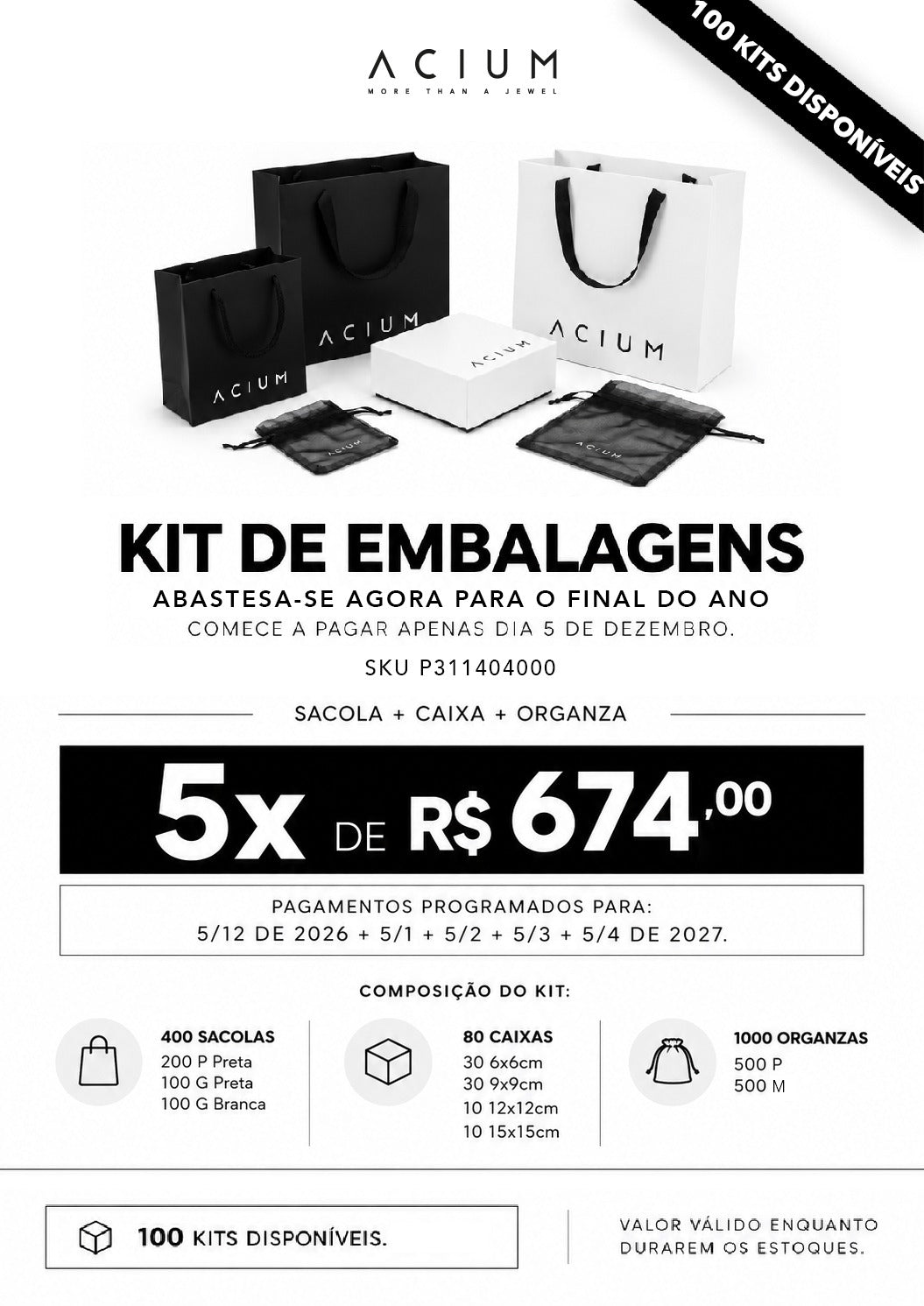 KIT DE EMBALAGEM